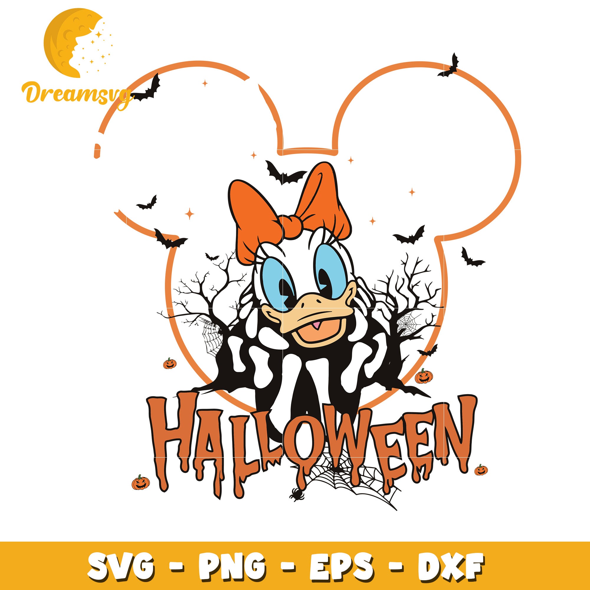 Disney halloween boo Daisy duck svg, Disney halloween vibes svg