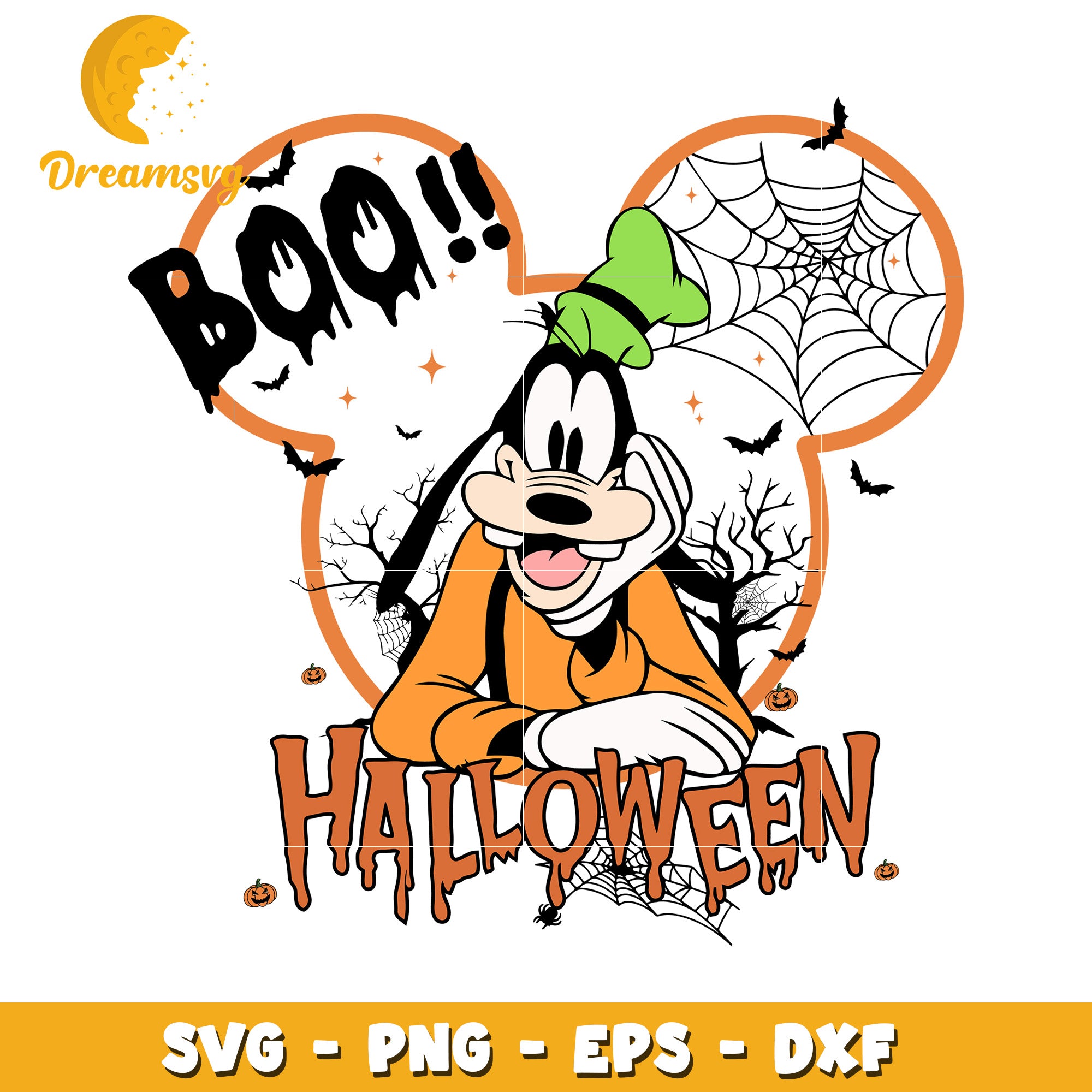 Disney halloween boo Goofy svg, Disney friends halloween vibes svg (2)