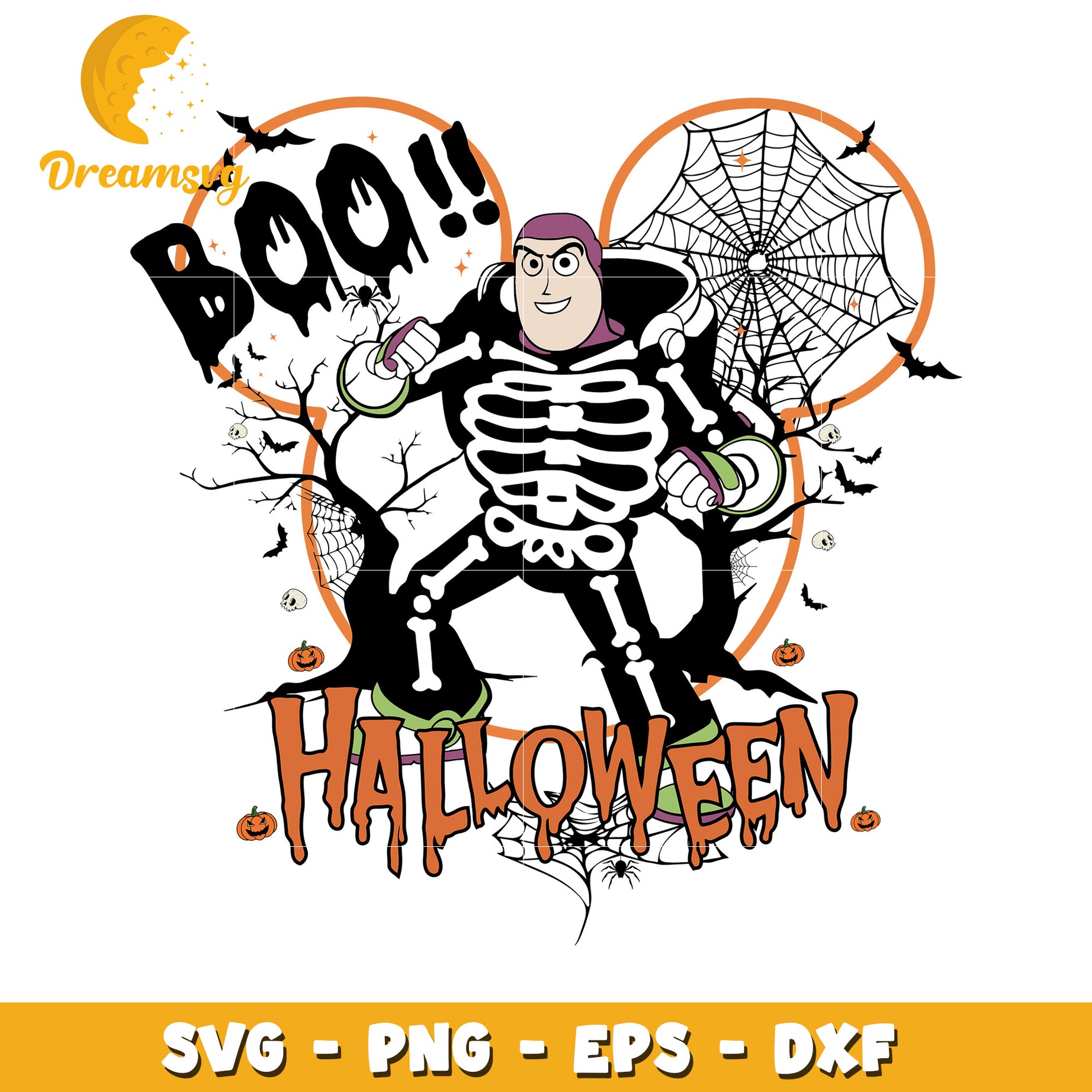 Disney halloween boo Lightyear svg, Disney friends halloween vibes svg