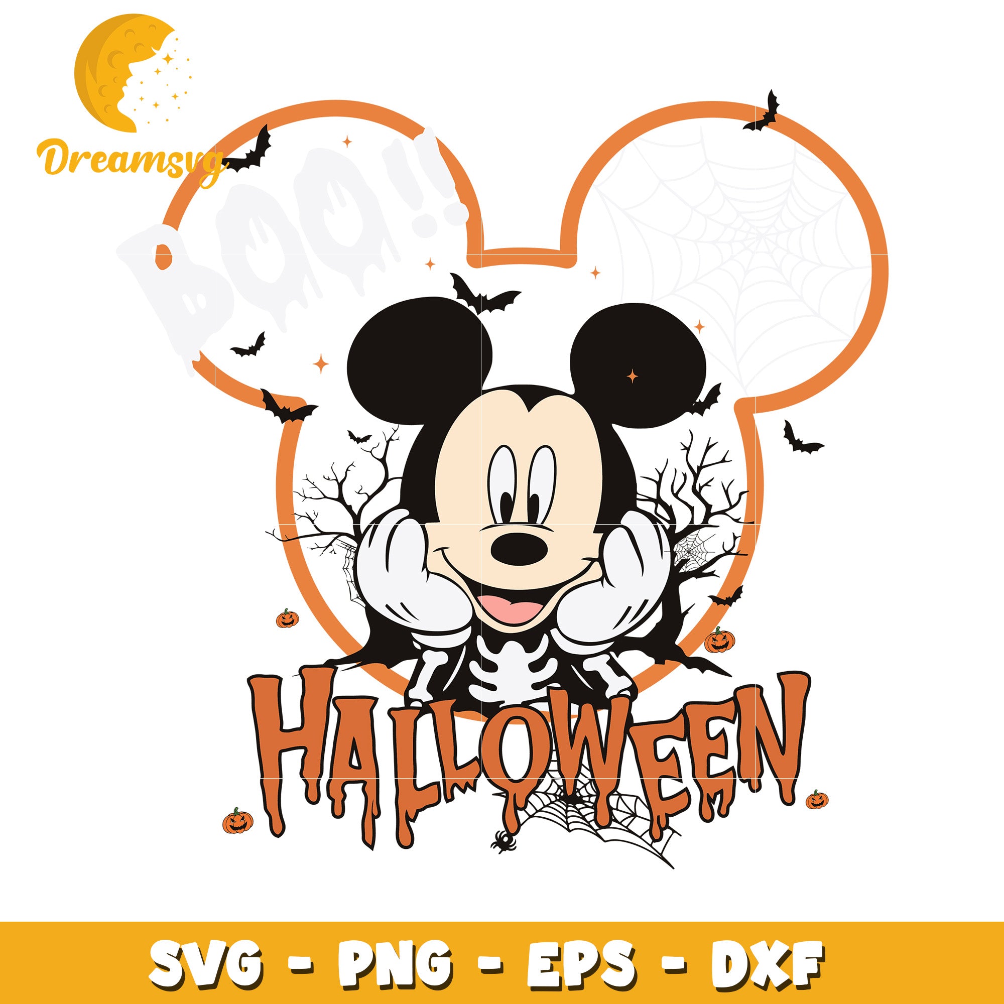 Disney halloween boo Mickey mouse svg, Disney halloween vibes svg