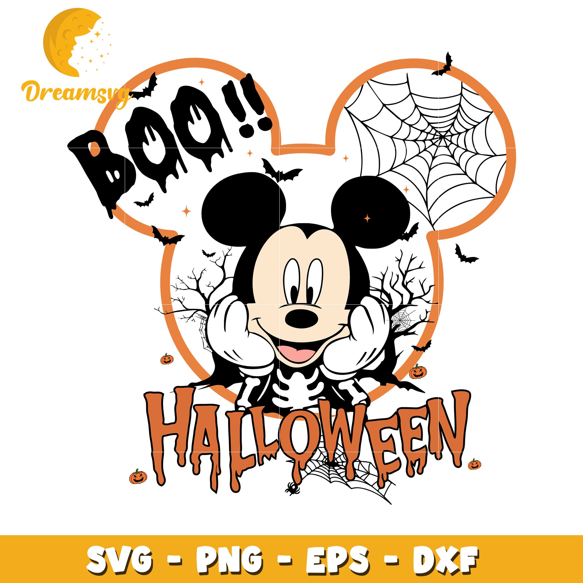 Disney halloween boo Mickey svg, Disney friends halloween vibes svg