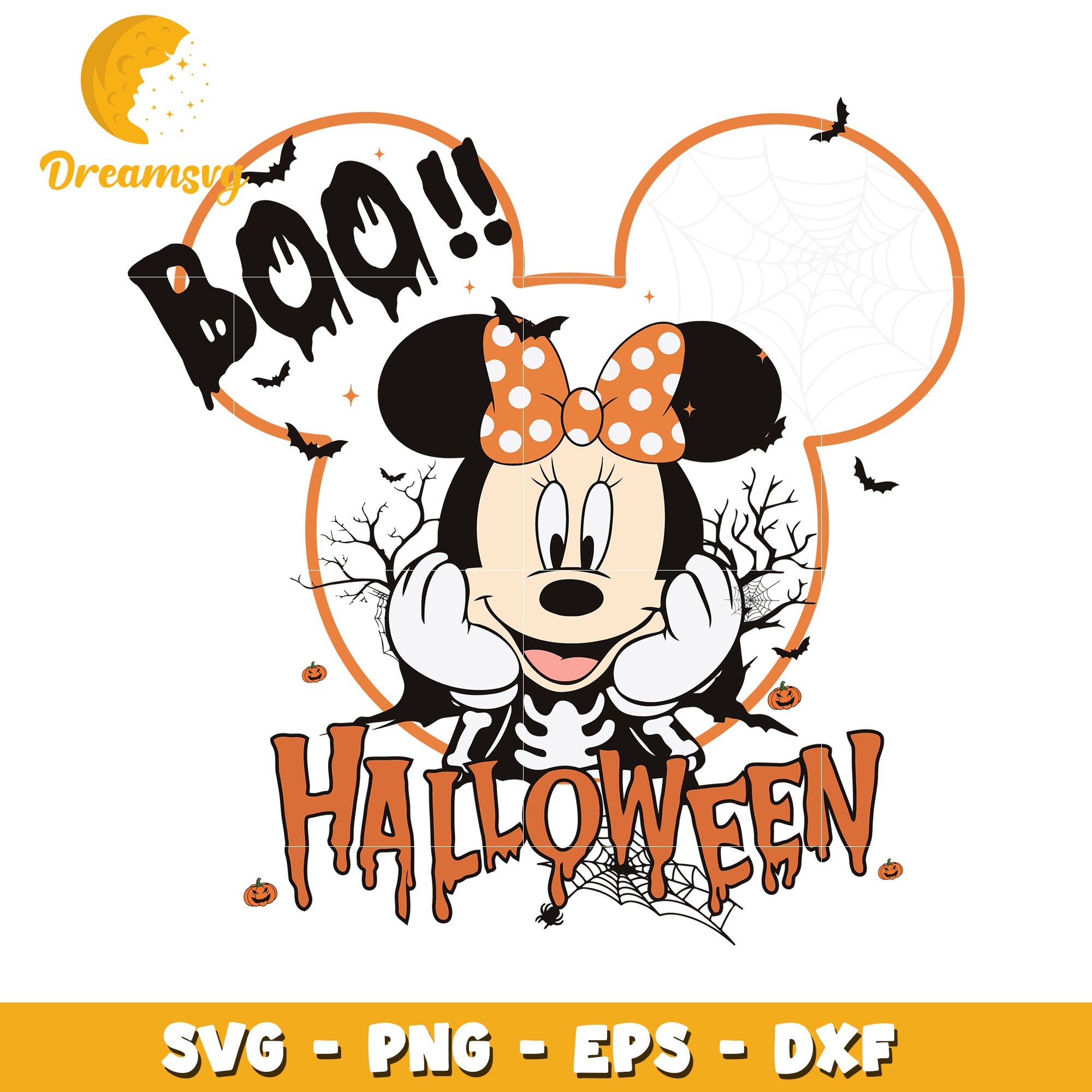 Disney halloween boo Minnie svg, Disney friends halloween vibes svg