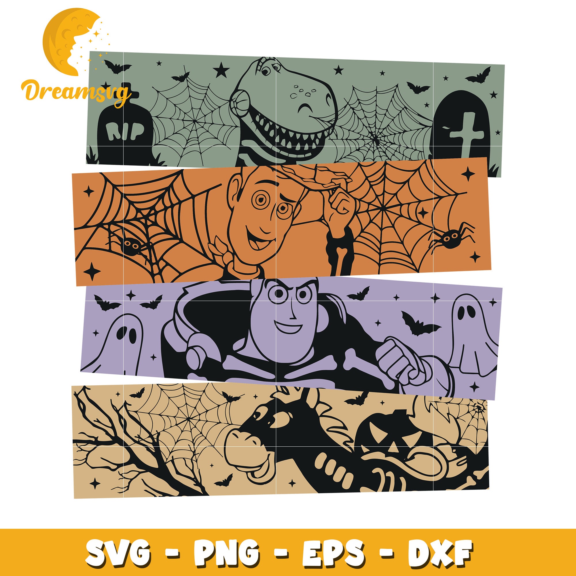 Disney halloween friends svg, Disney friends halloween vibes svg
