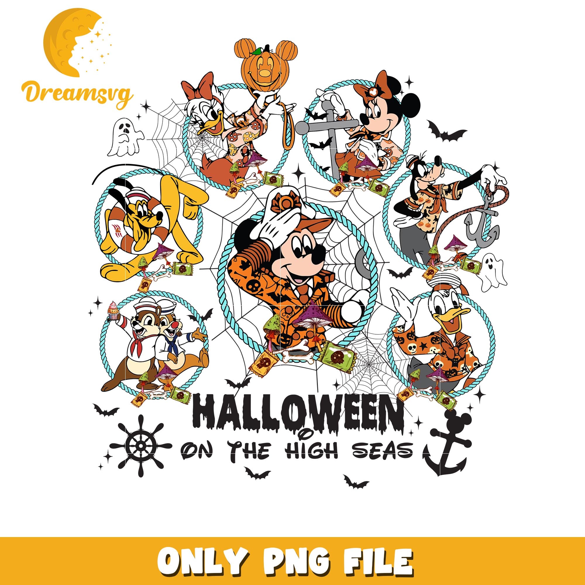 Disney halloween on the high seas png, Skeleton Mickey friends walking png, Disney cartoon halloween friends png