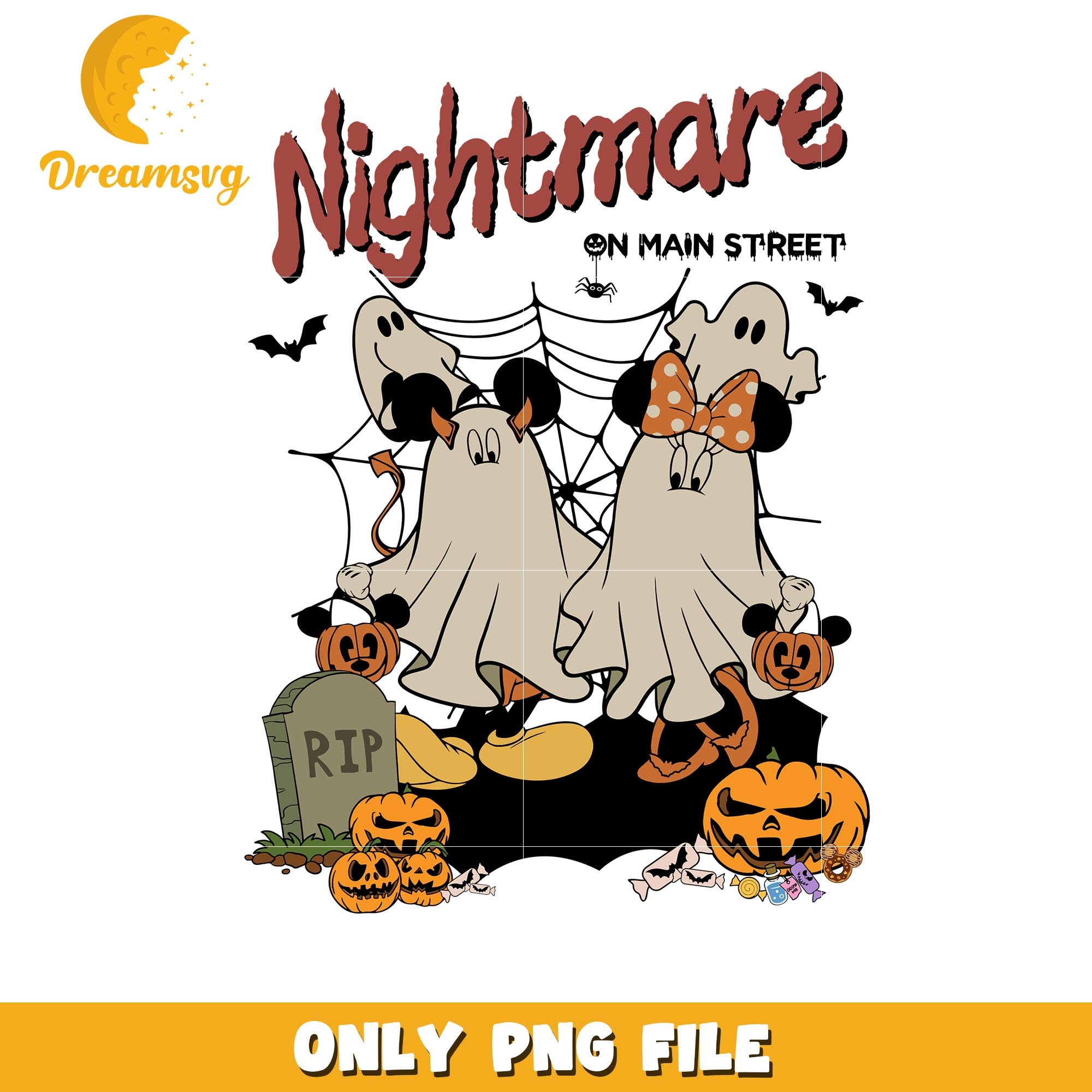 Disney nightmare on the main street png, Disney world halloween vibes png