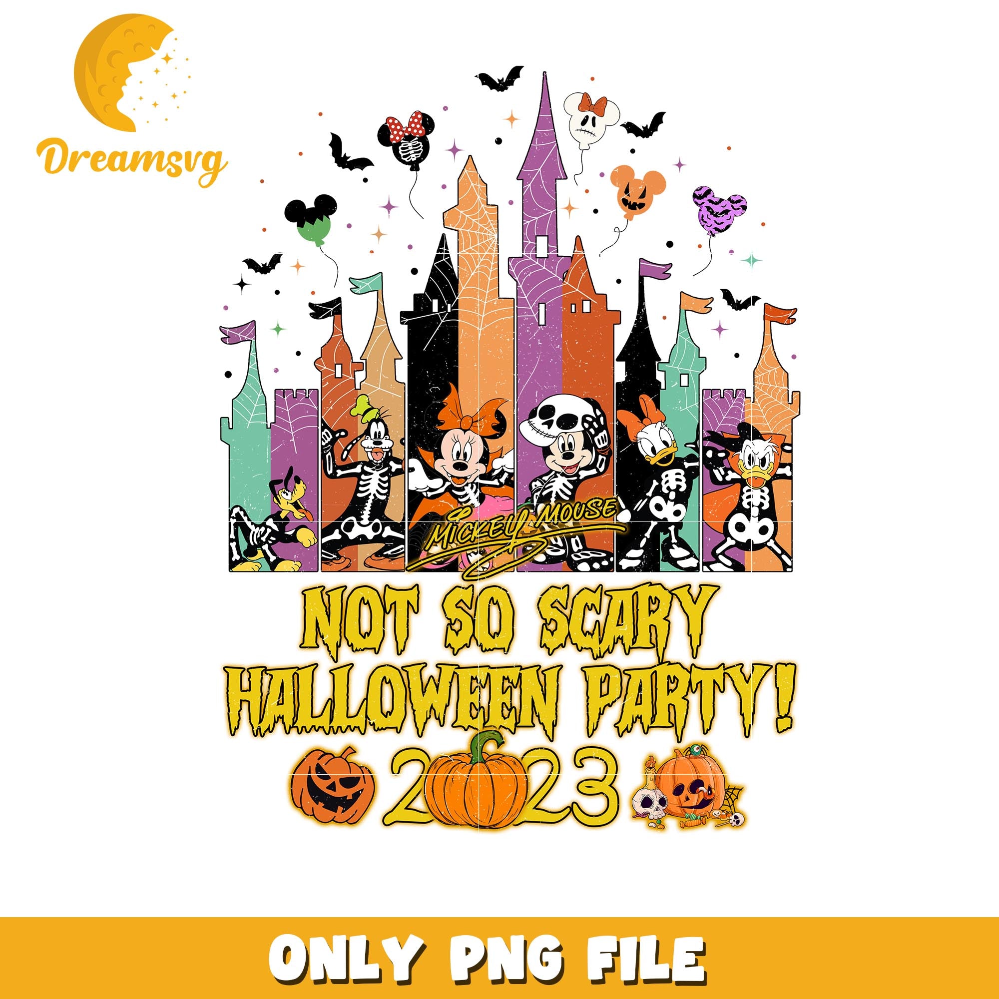 Disney not so scary halloween party png, Disney world halloween vibes png