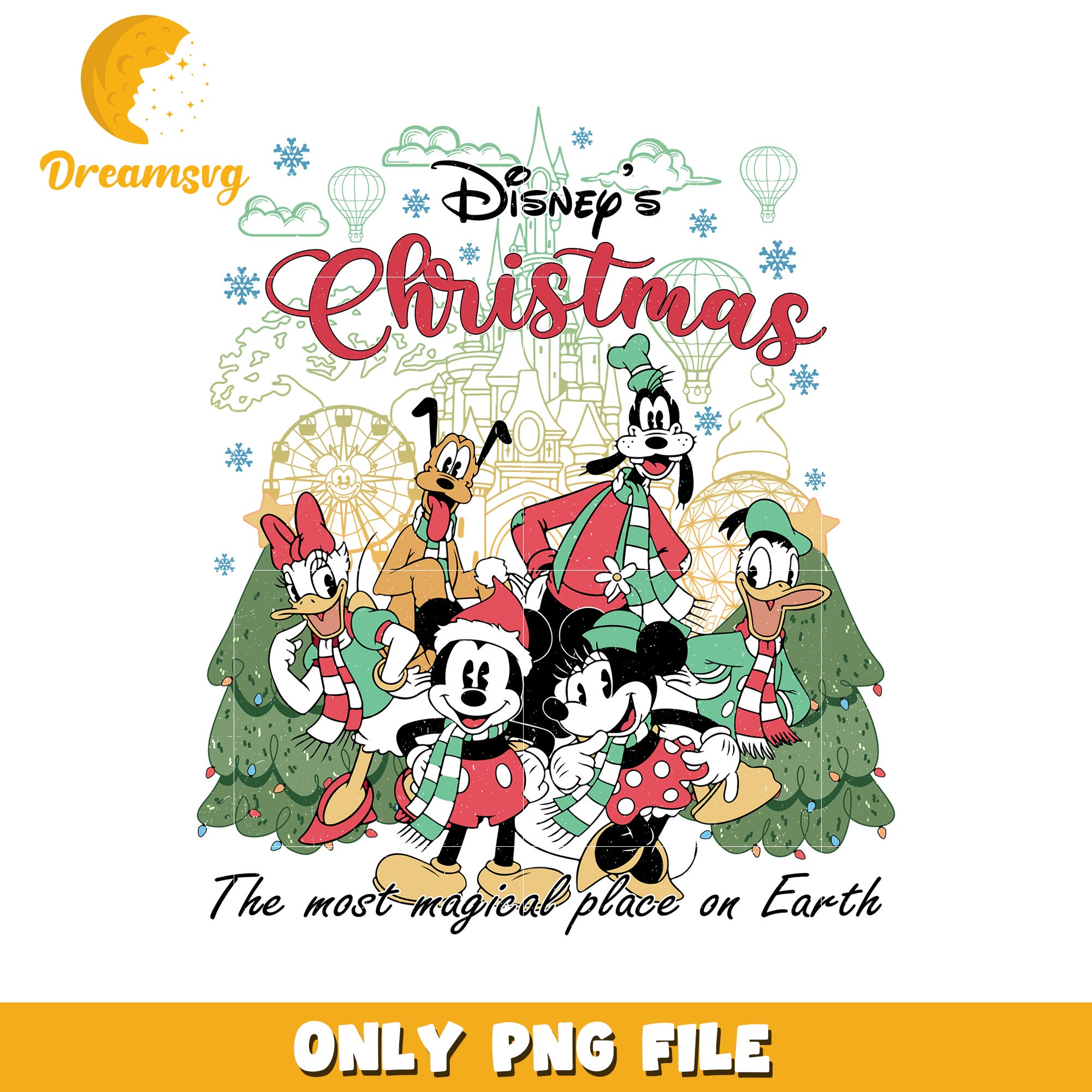 Disney_s christmas png, merry disney png, holiday magic png