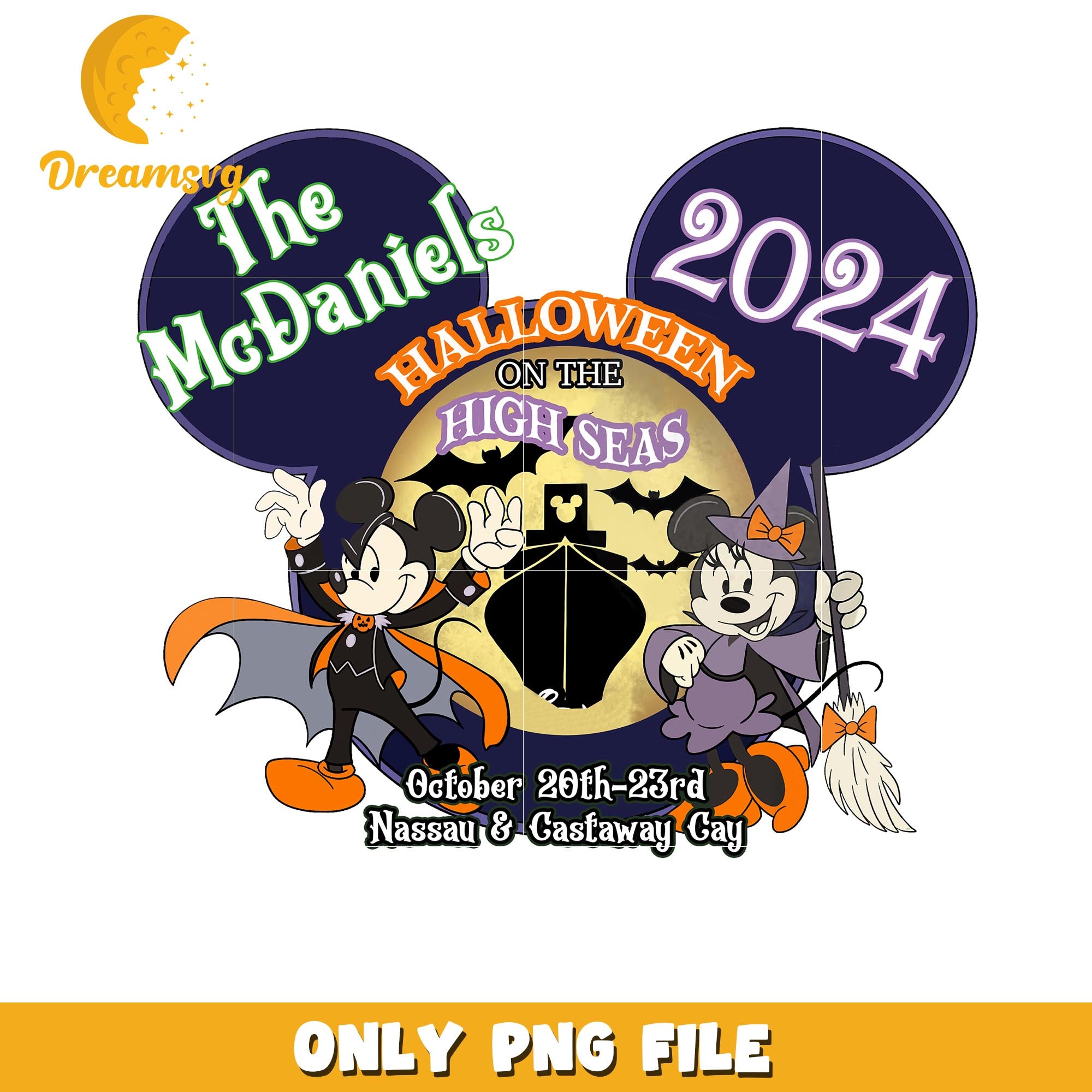 Disney the McDaniels 2024 png, Disney world halloween vibes png