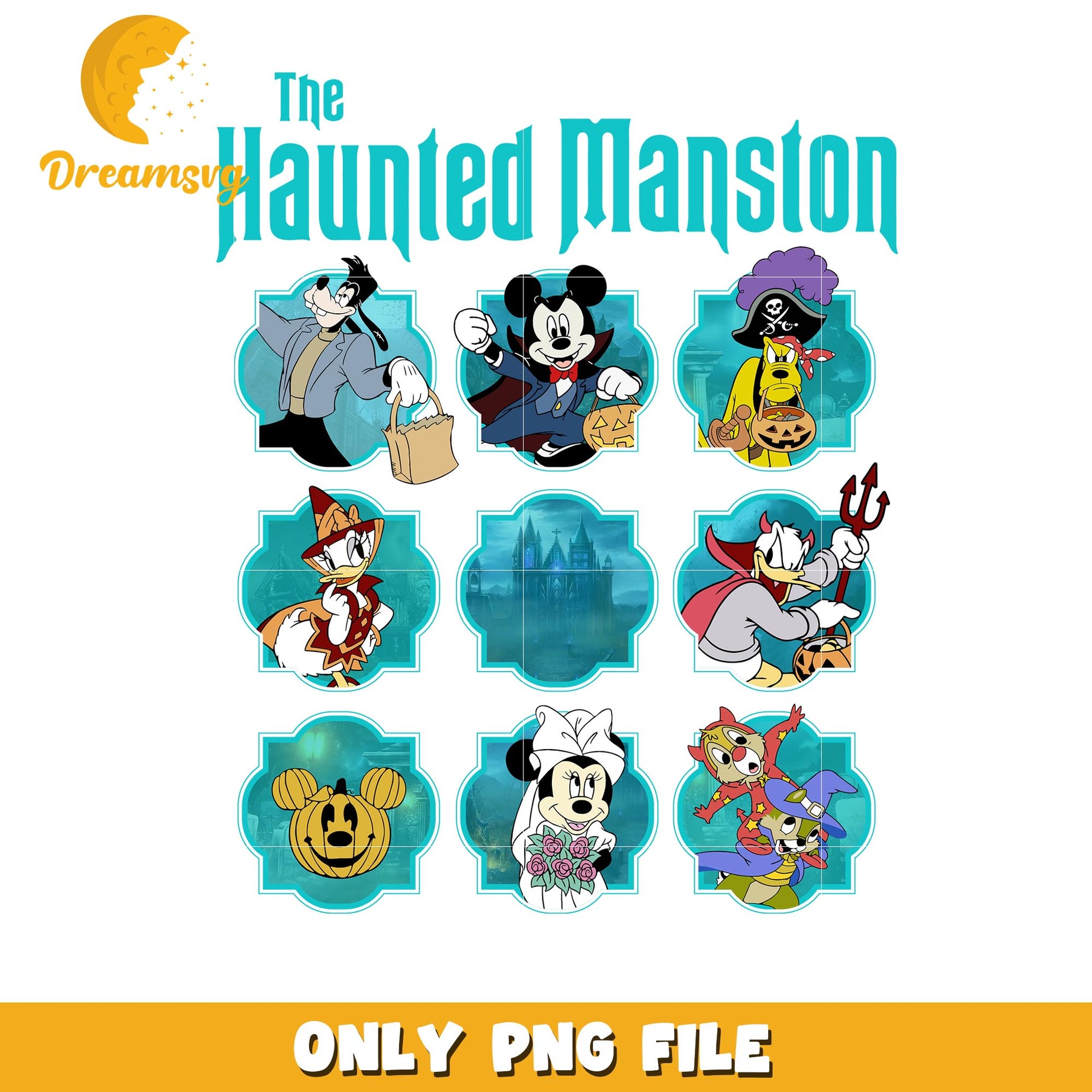 Disney the haunted mansion png, Disney cartoon halloween friends png