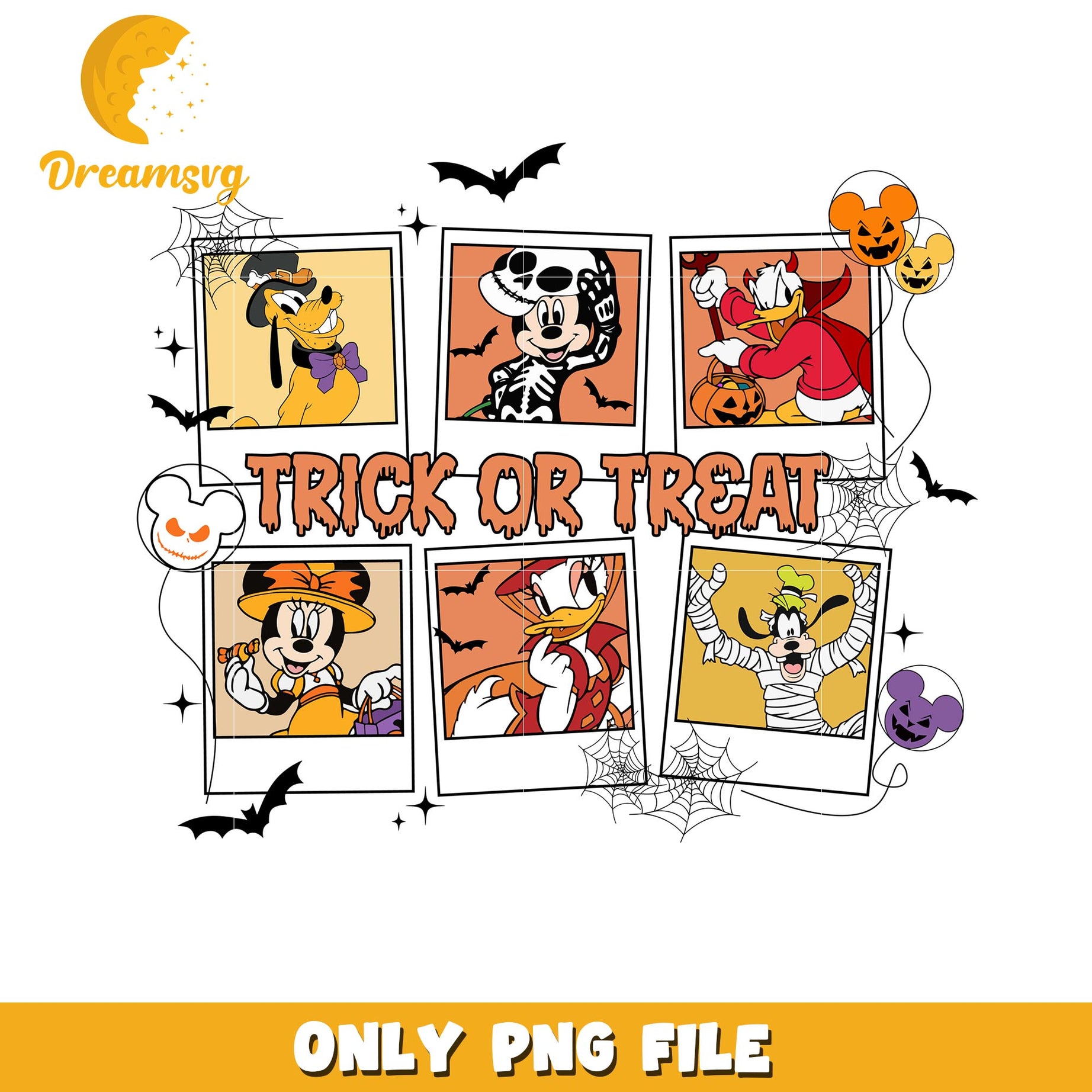 Disney trick or treat png, Disney halloween friends png, Disney characters png