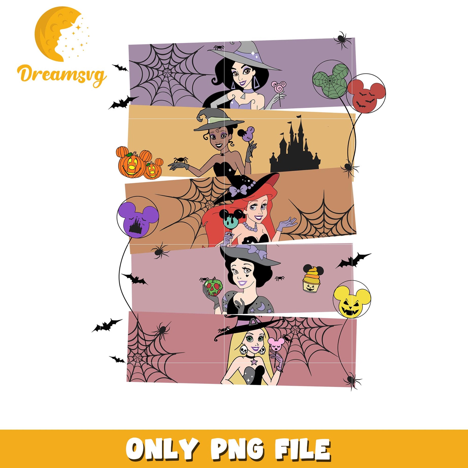 Disney witches princesses png, Halloween Disney cartoon character png