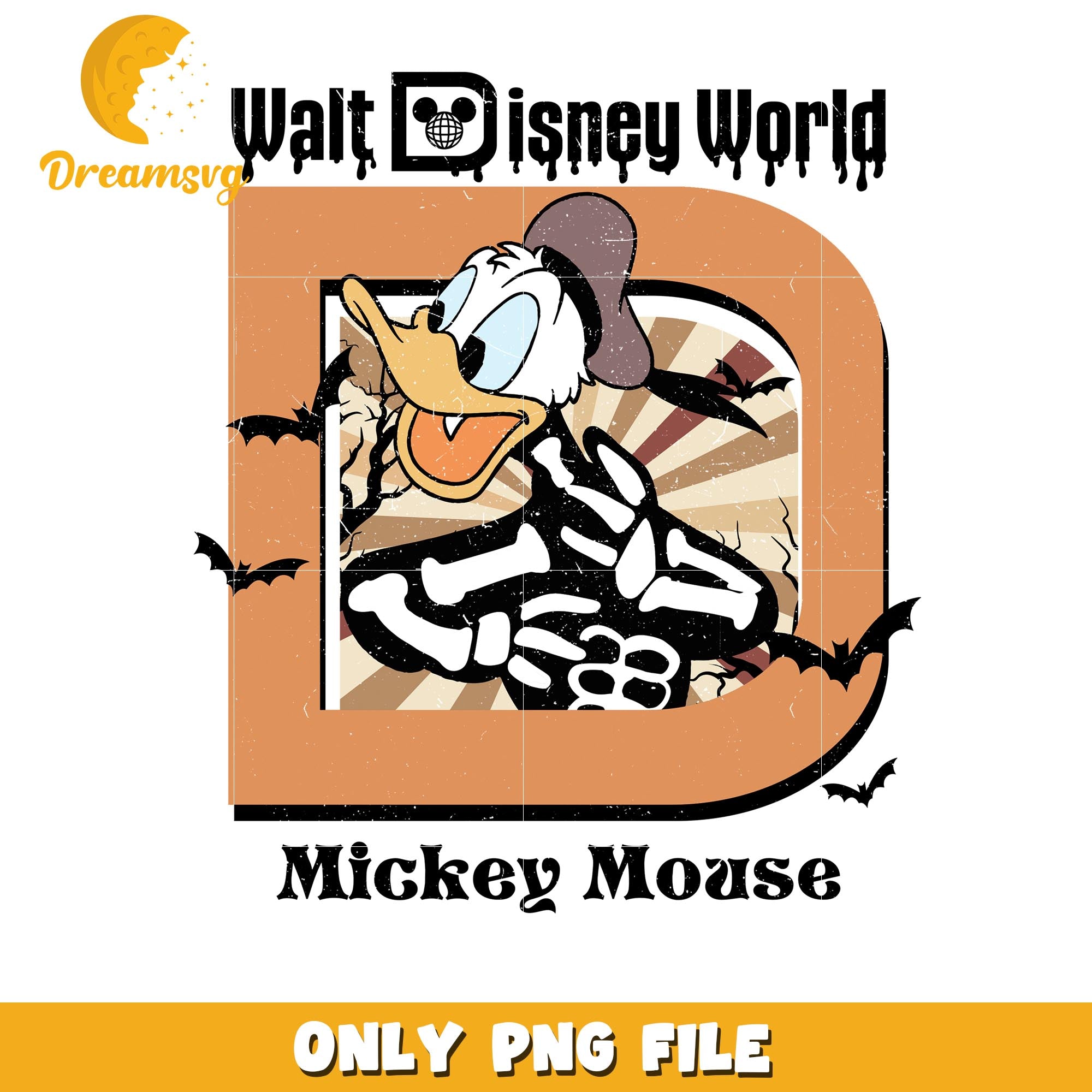 Disney world halloween skeleton Donald png Disney friends halloween vibes png