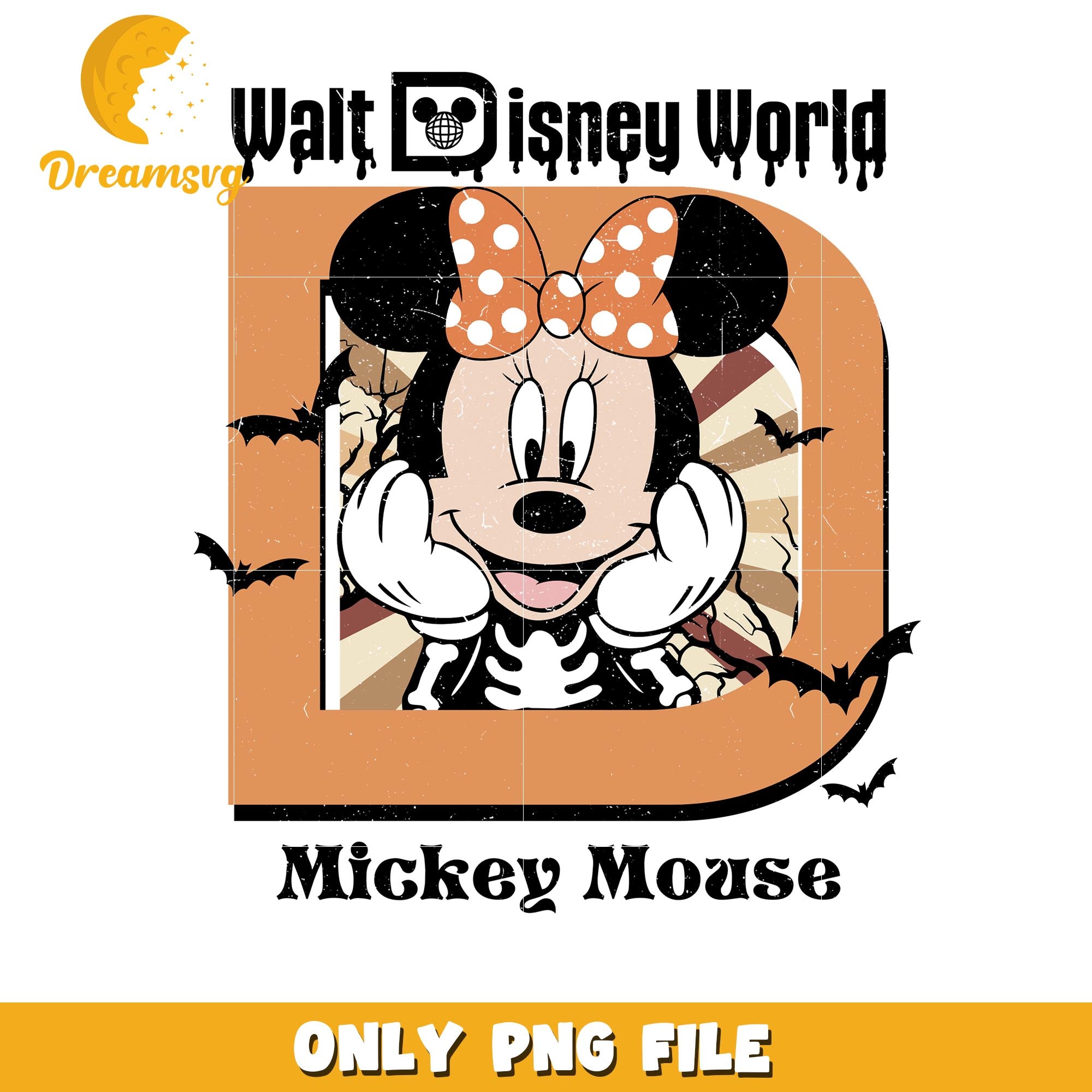 Disney world halloween skeleton Minnie png Disney friends halloween vibes png
