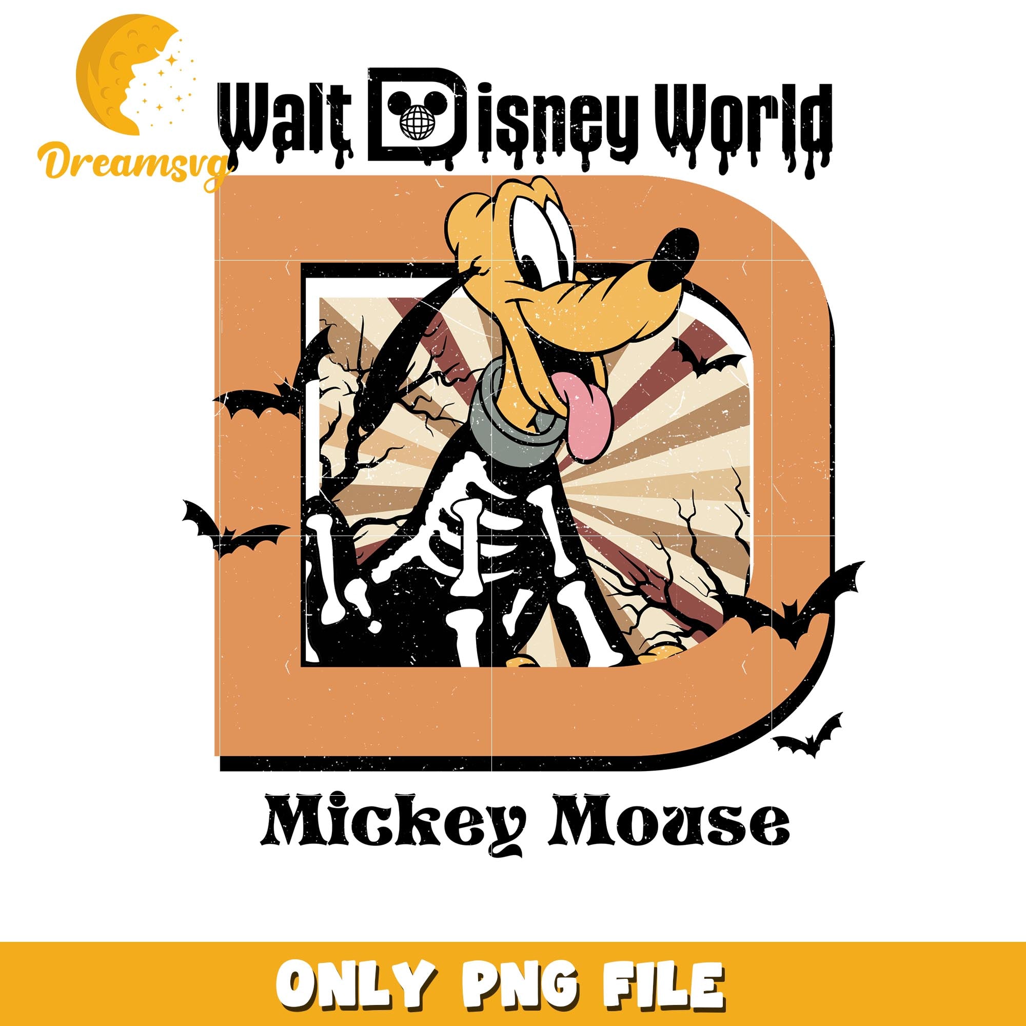 Disney world halloween skeleton Pluto png Disney friends halloween vibes png