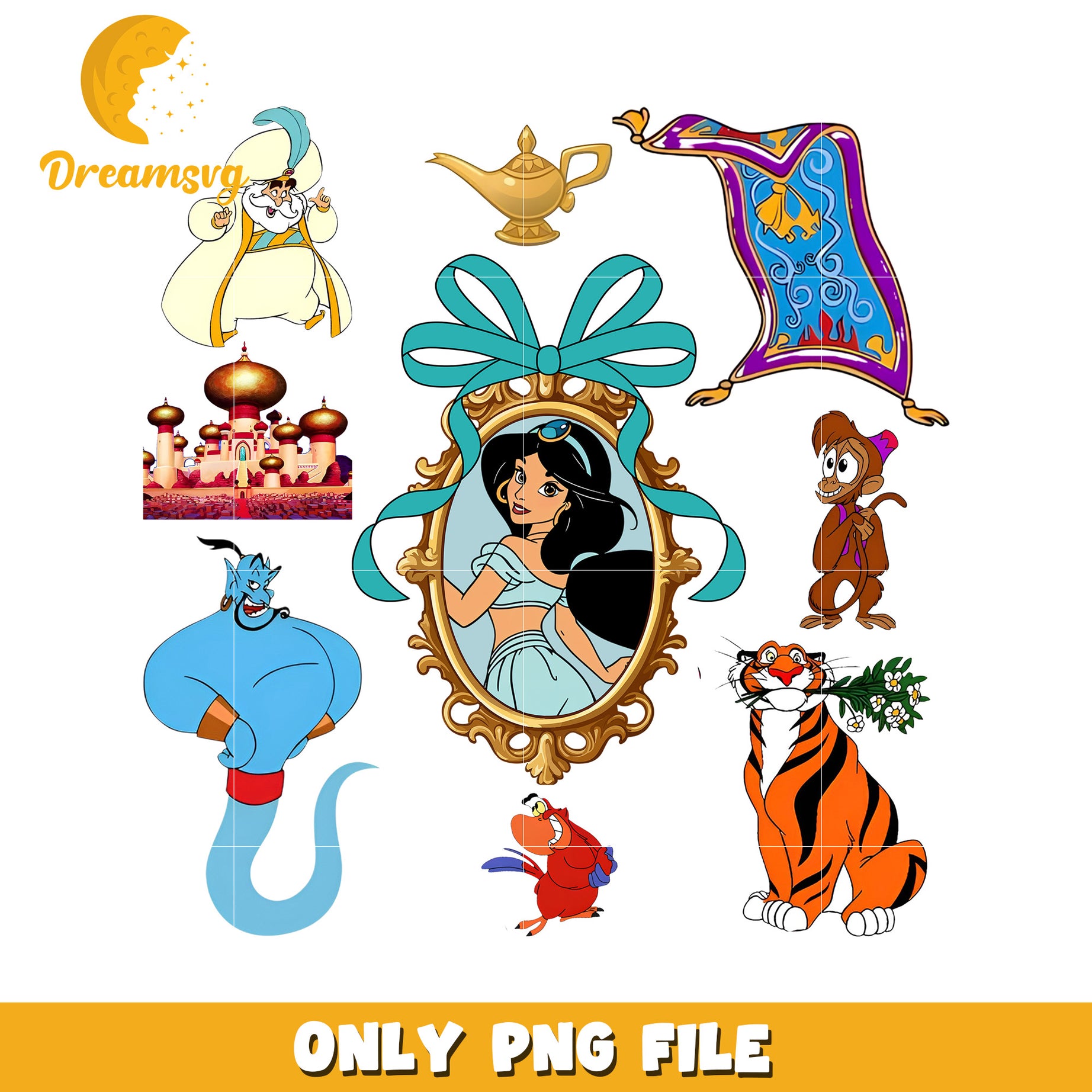 Disney aladin characters design png, jasmine pincess png, disney movie png