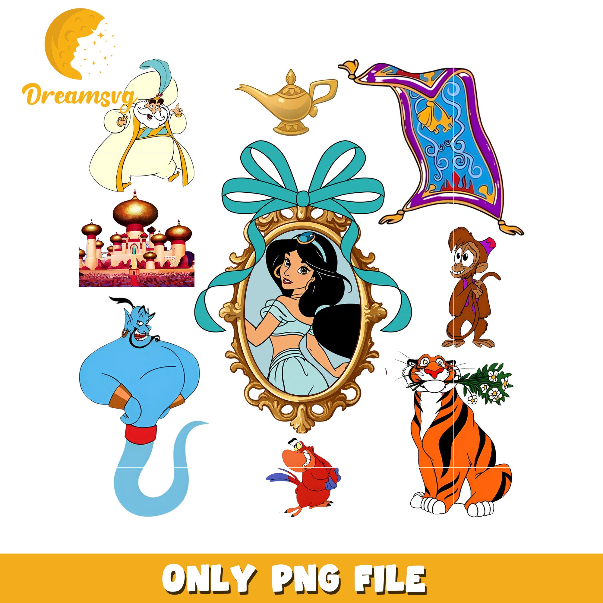Disney aladin characters design png, jasmine pincess png, disney movie png