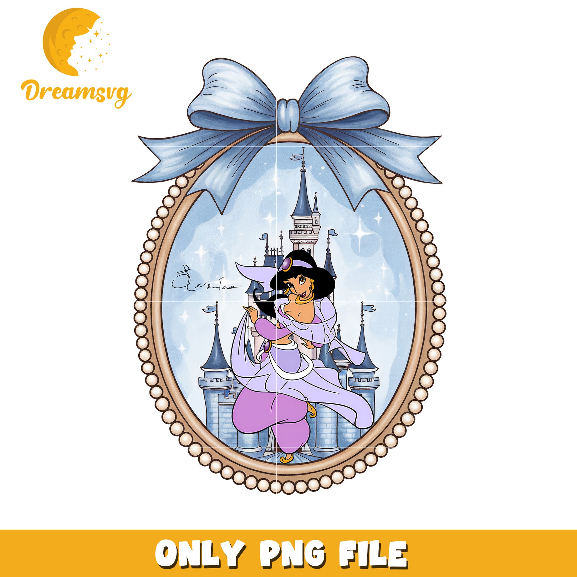 Disney aladin movie picture frame design png, pincess png, disney movie png