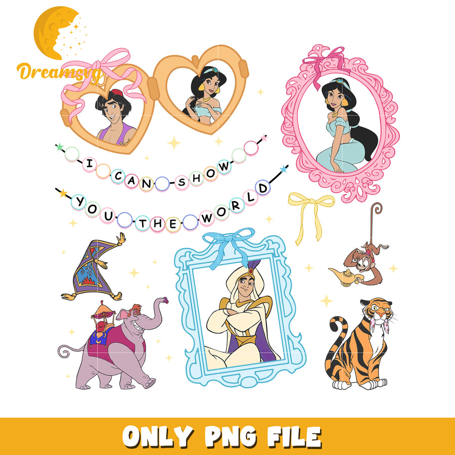 Disney aladin prince characters jasmine design png, pincess png, disney movie png