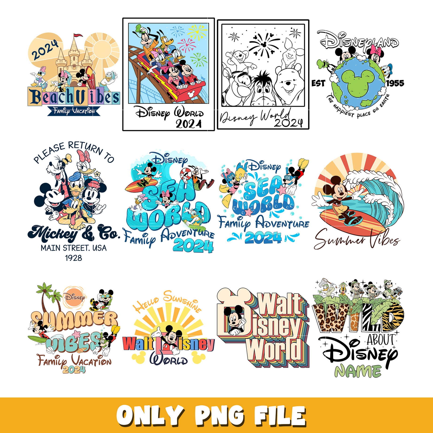 Mouse and friends bundle png,  Disney cartoon png, Digital download 