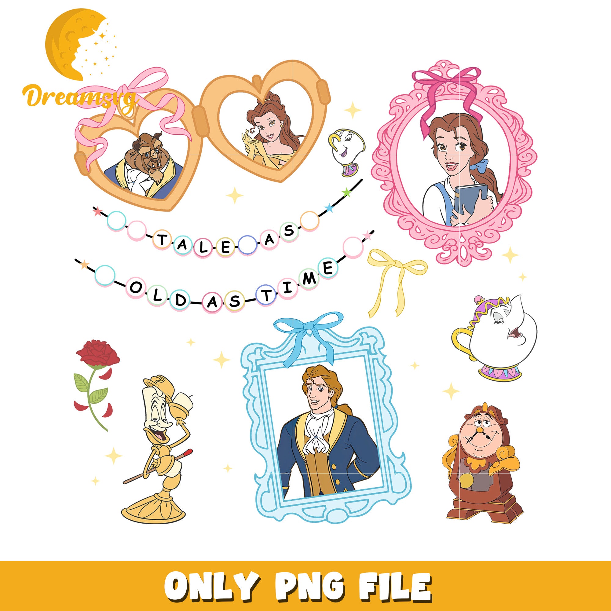 Disney beast prince characters design png, belle pincess png, disney movie png