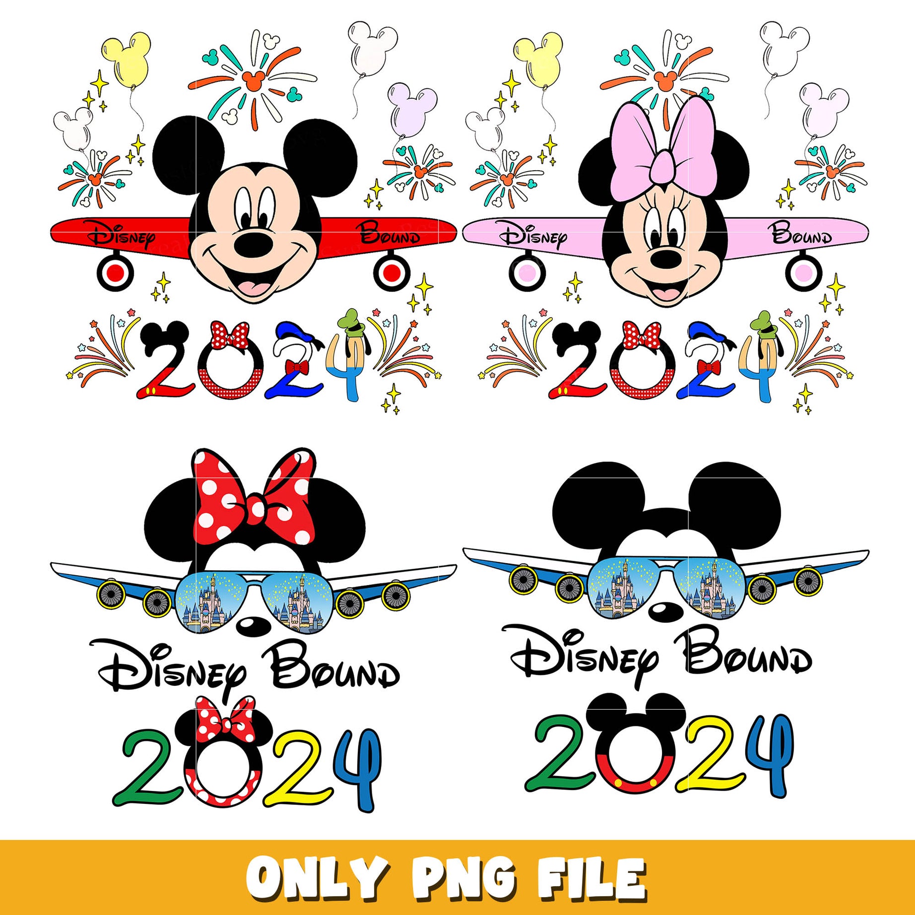 Mickey minnie disney bound 2024 png bundle, Disney bound png, disney png