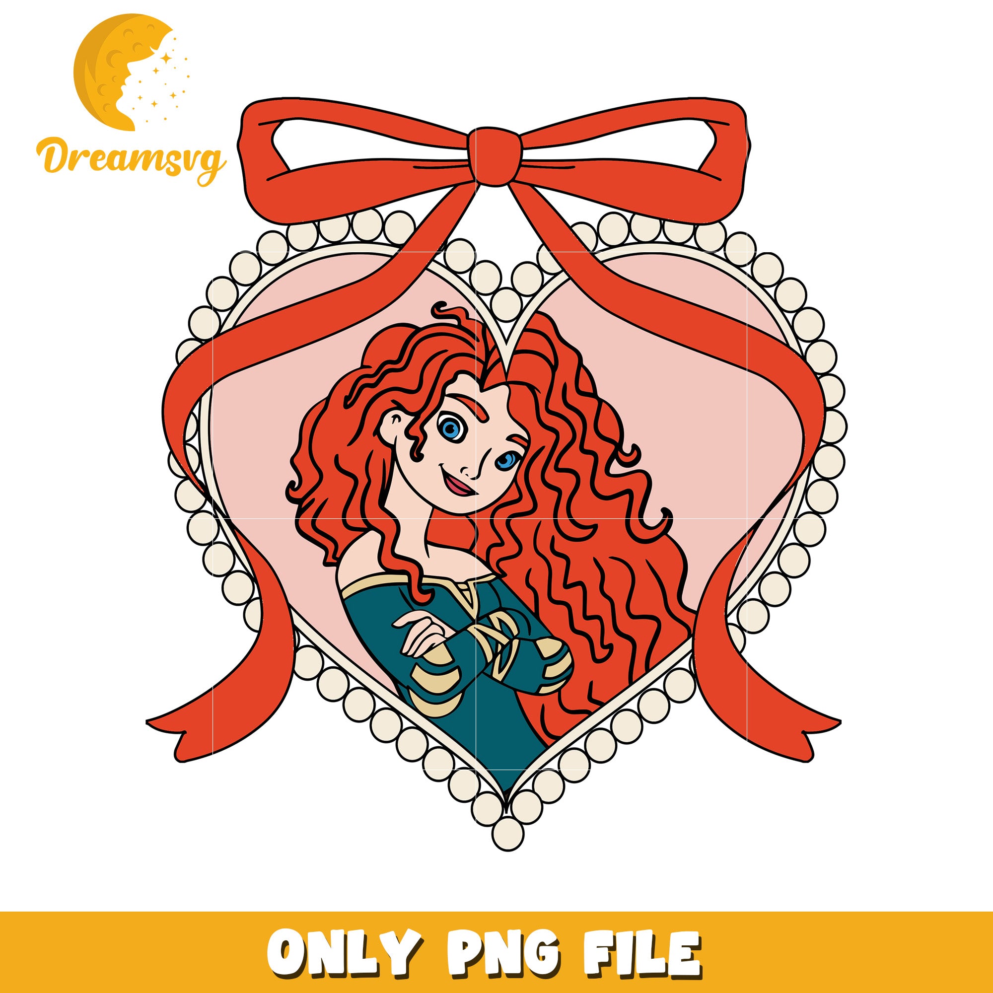 Disney brave picture frame bowtie design png, disney characters png, disney princess png