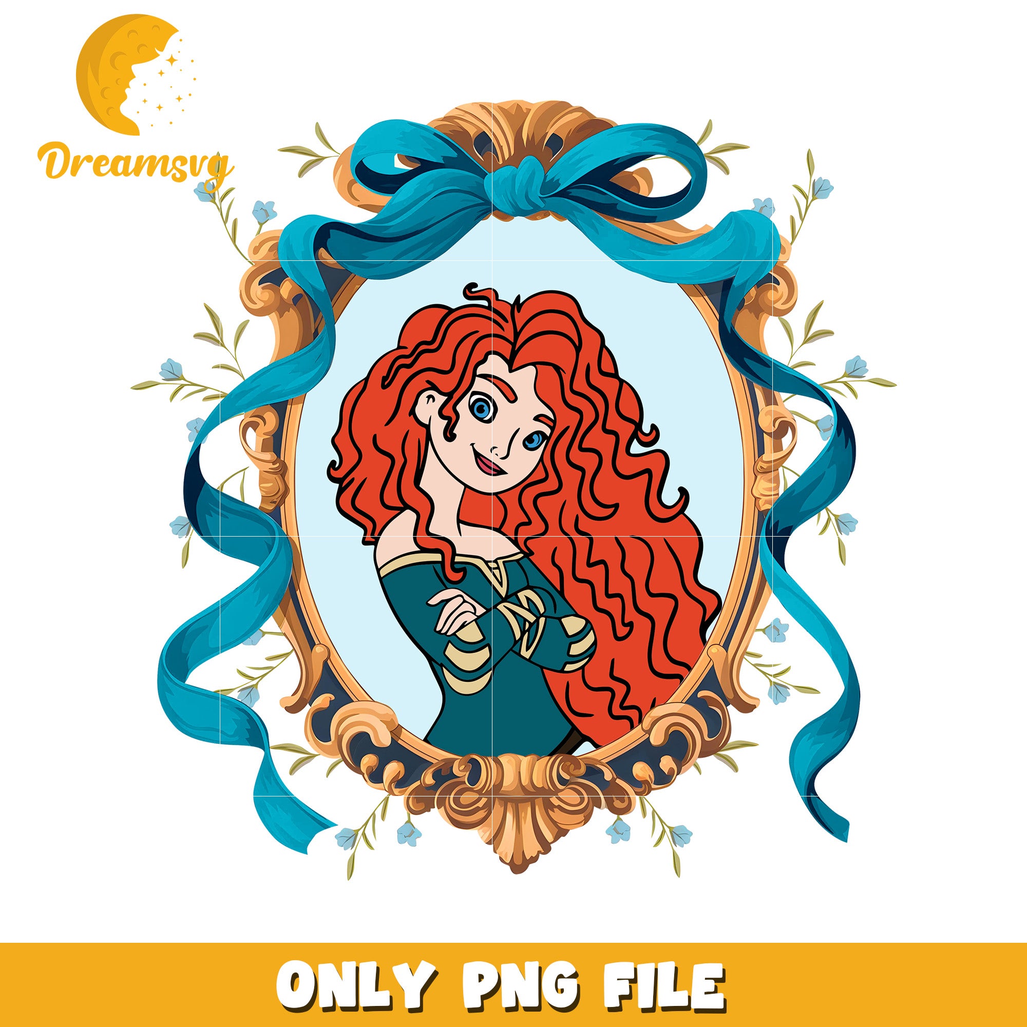 Disney brave princess mirror coquette bow png, disney princess png, disney cartoon png