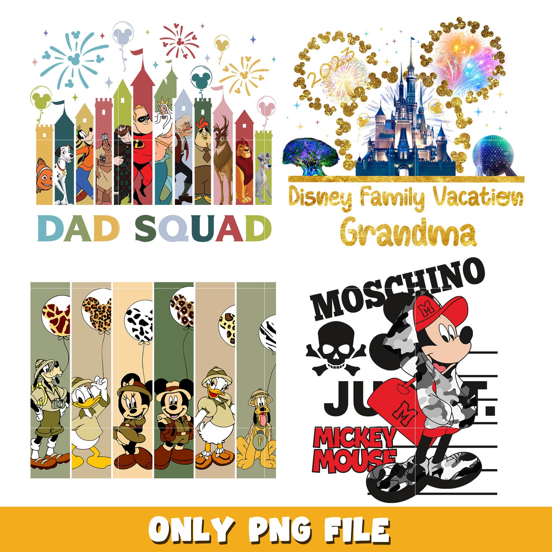 Disney family vacation birthday png bundle, Disney trip png, disney png