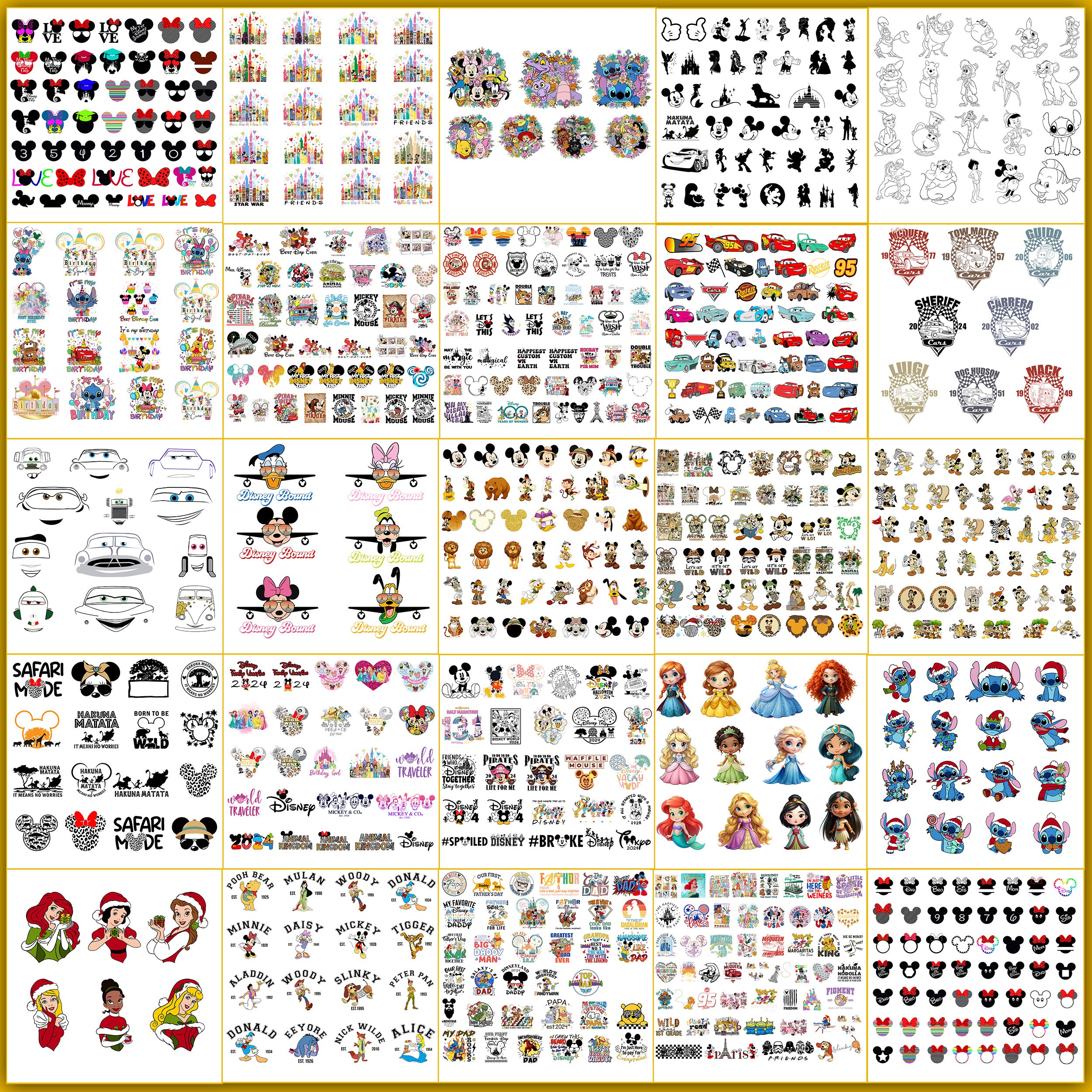 Ultimate 8000+ design disney svg bundle, Disney 2024 svg collection