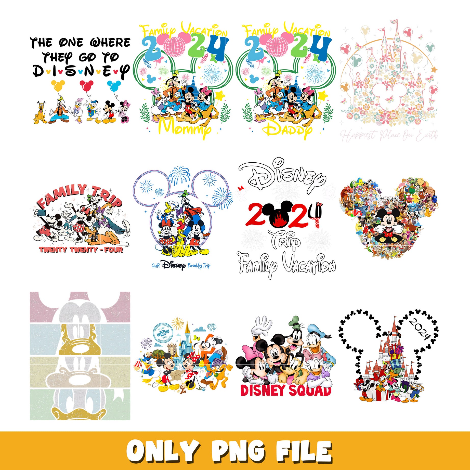 Disney mouse and friends  bundle png, Disney cartoon png, Digital download  