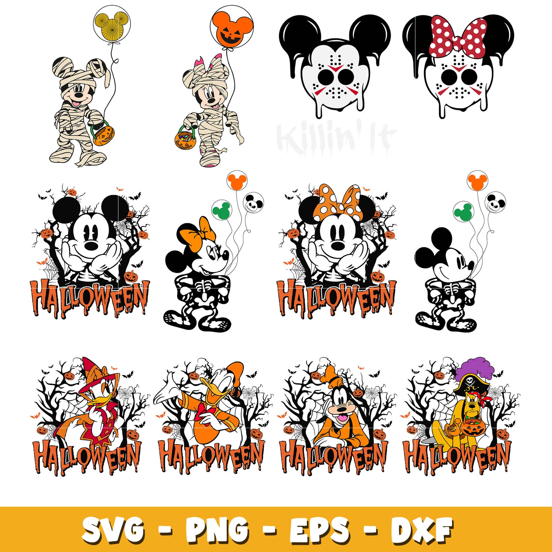 Disney mickey minnie halloween svg bundle, Disney halloween svg, Disney svg