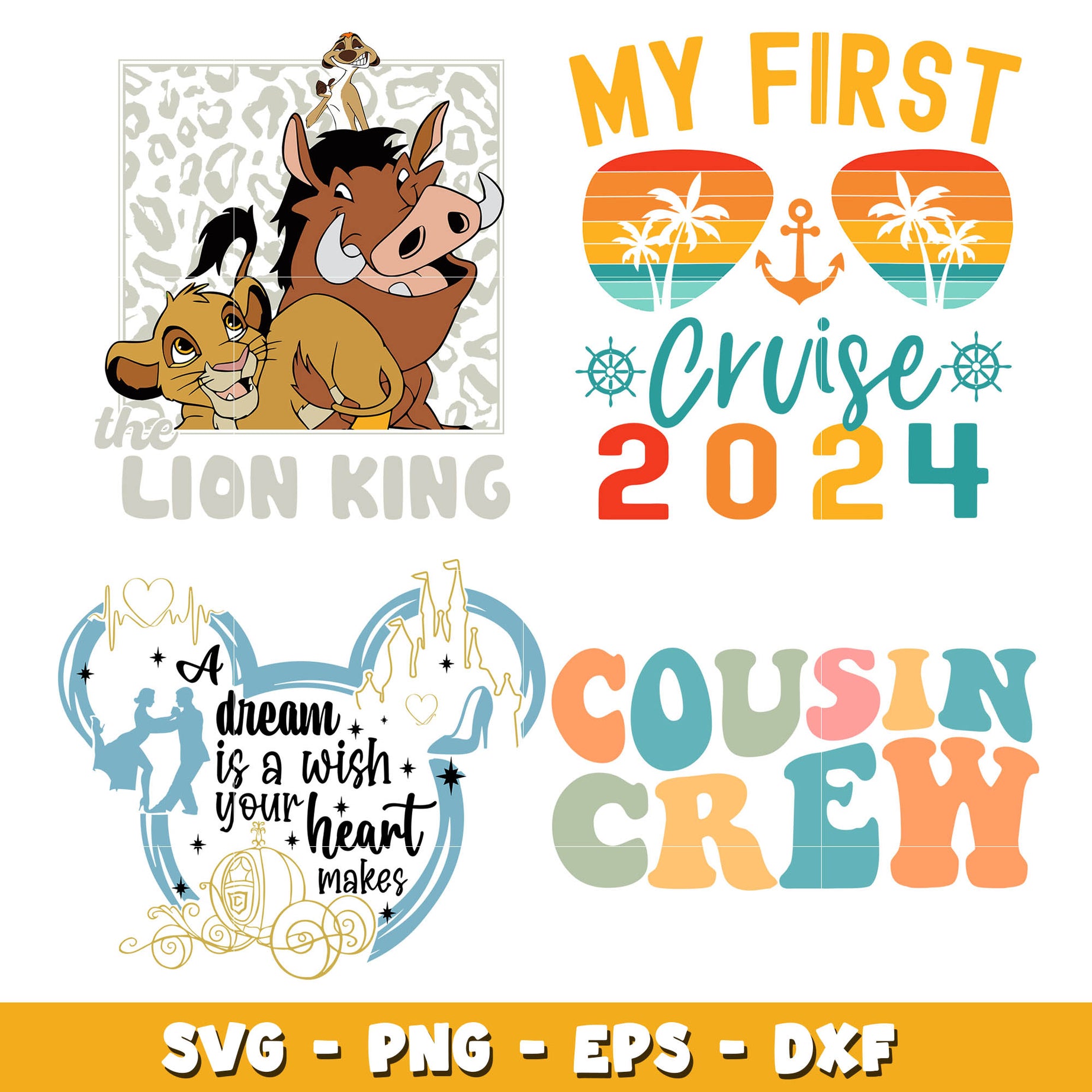 Disney Lion king and friends bundle svg,  Disney cartoon svg, Digital download 