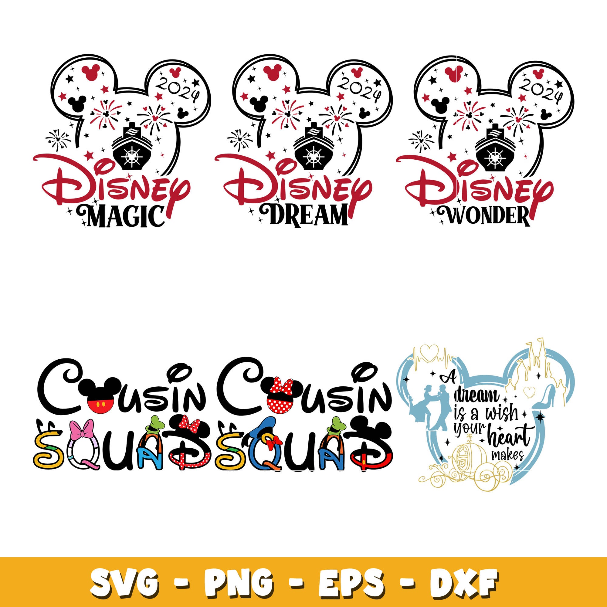 Mickey mickey cousin squad svg bundle, Disney squad svg, Disney svg