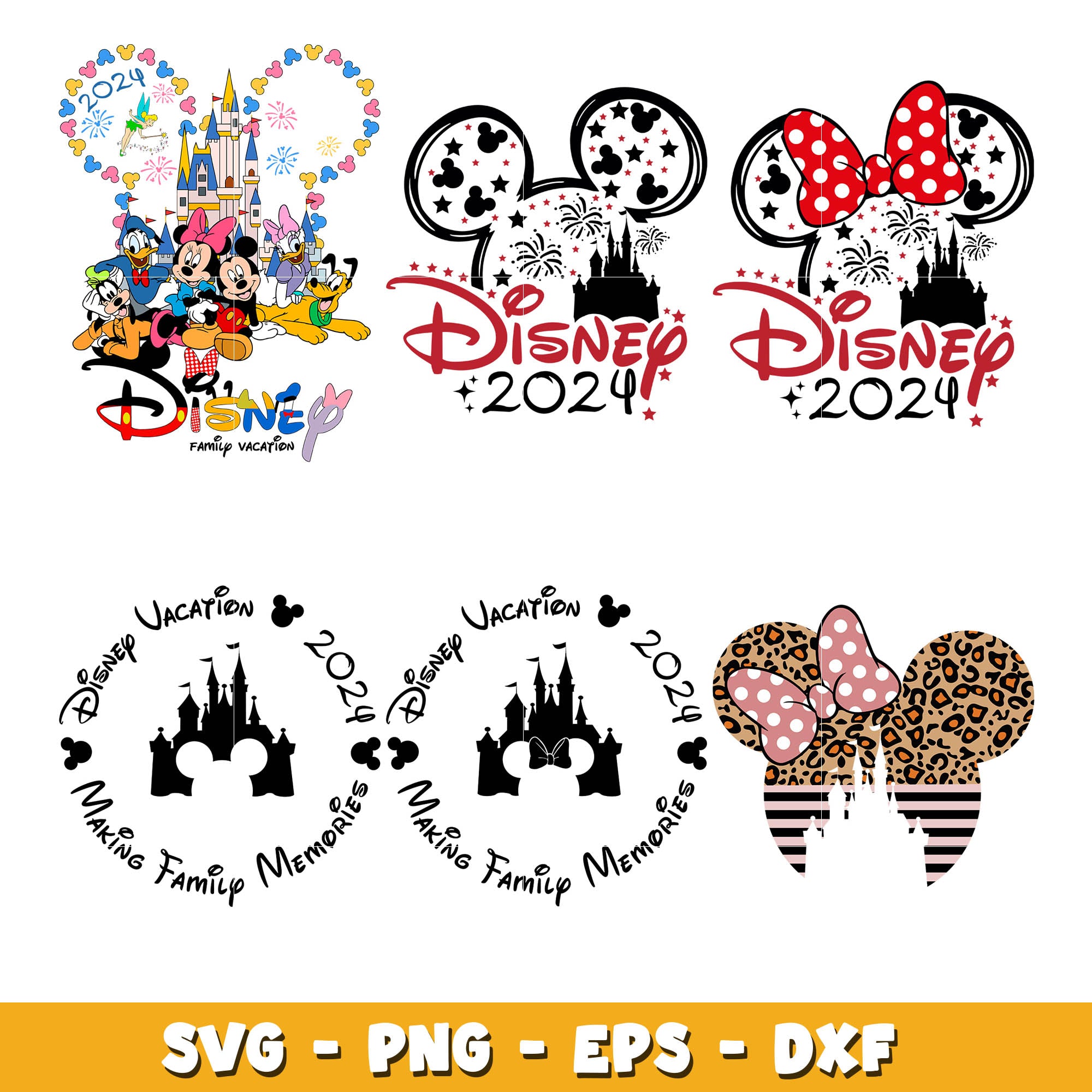 Disney mickey family vacation 2024 svg bundle, Disney family vacation