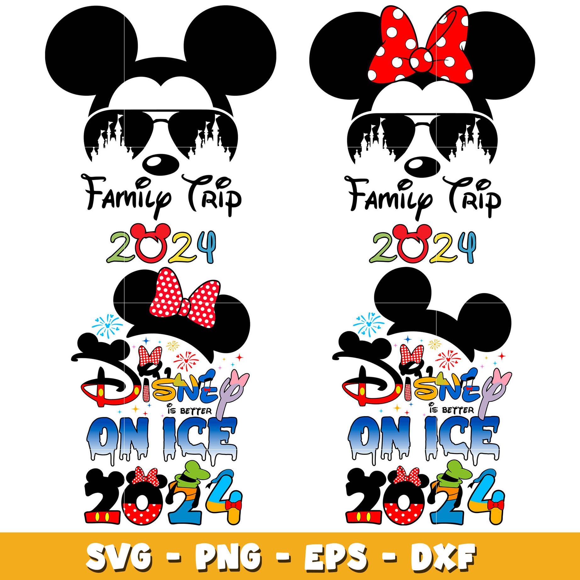 Disney mickey head family trip 2024 svg bundle, Disney trip svg, Disney svg