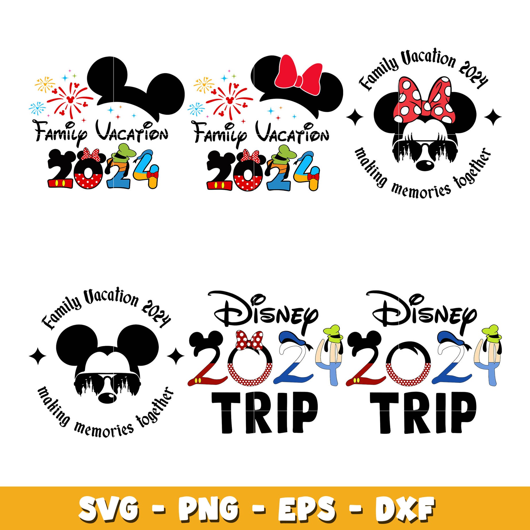 Disney mickey 2024 trip svg bundle, Disney trip svg, Disney svg