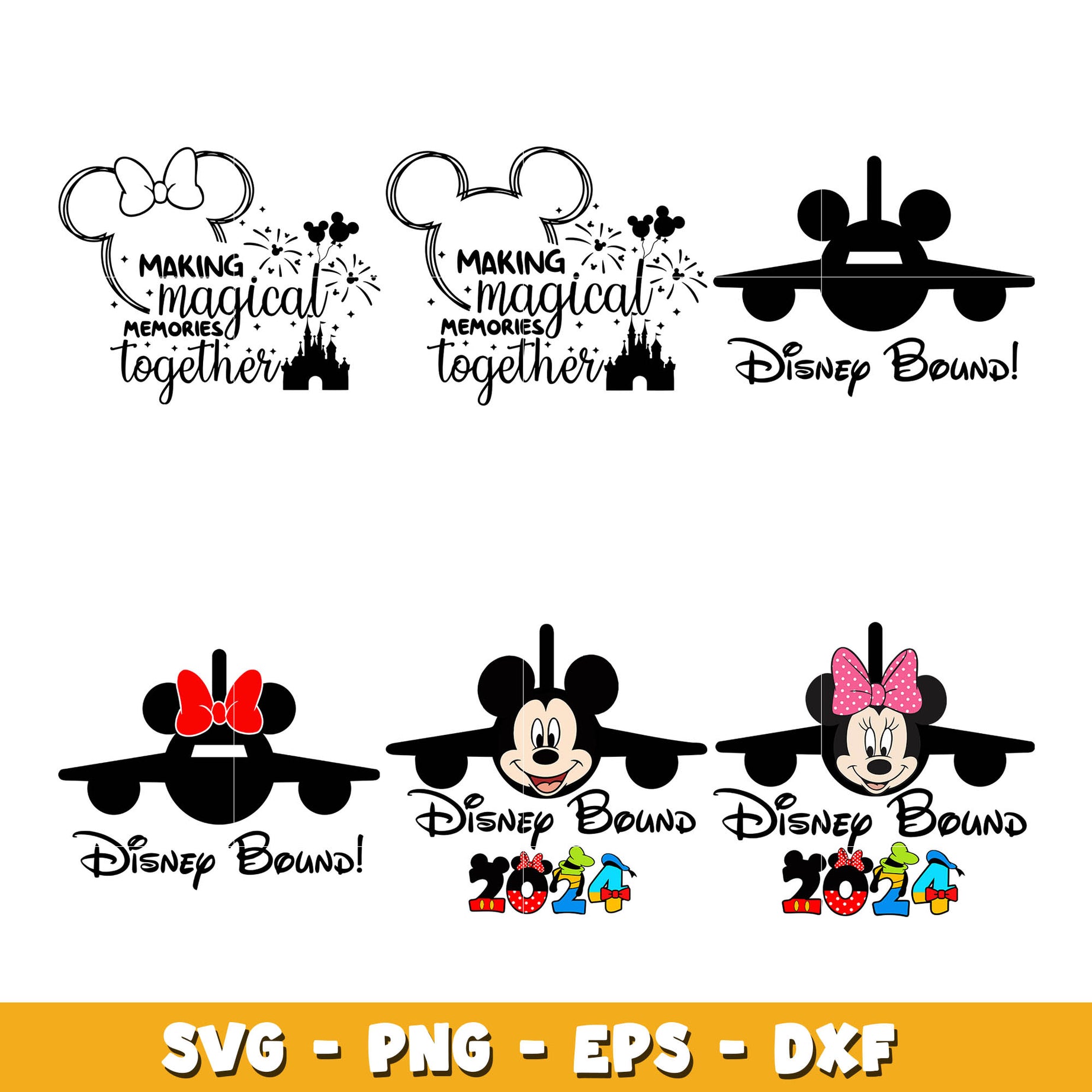 Disney magical Mickey head and friends  bundle svg, Disney svg, Digital download  