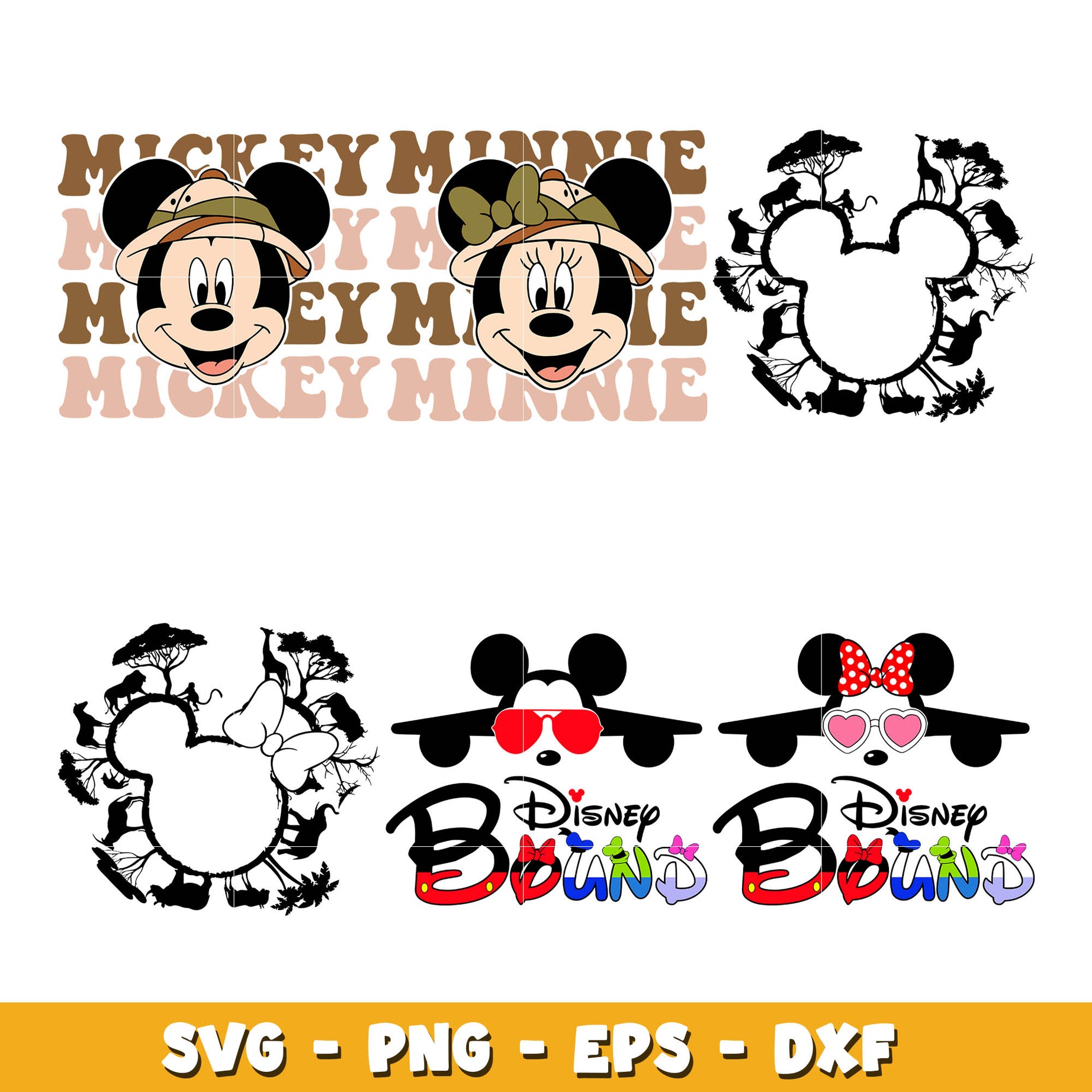 Disney magical Mickey head bundle svg, Disney svg, Digital download 