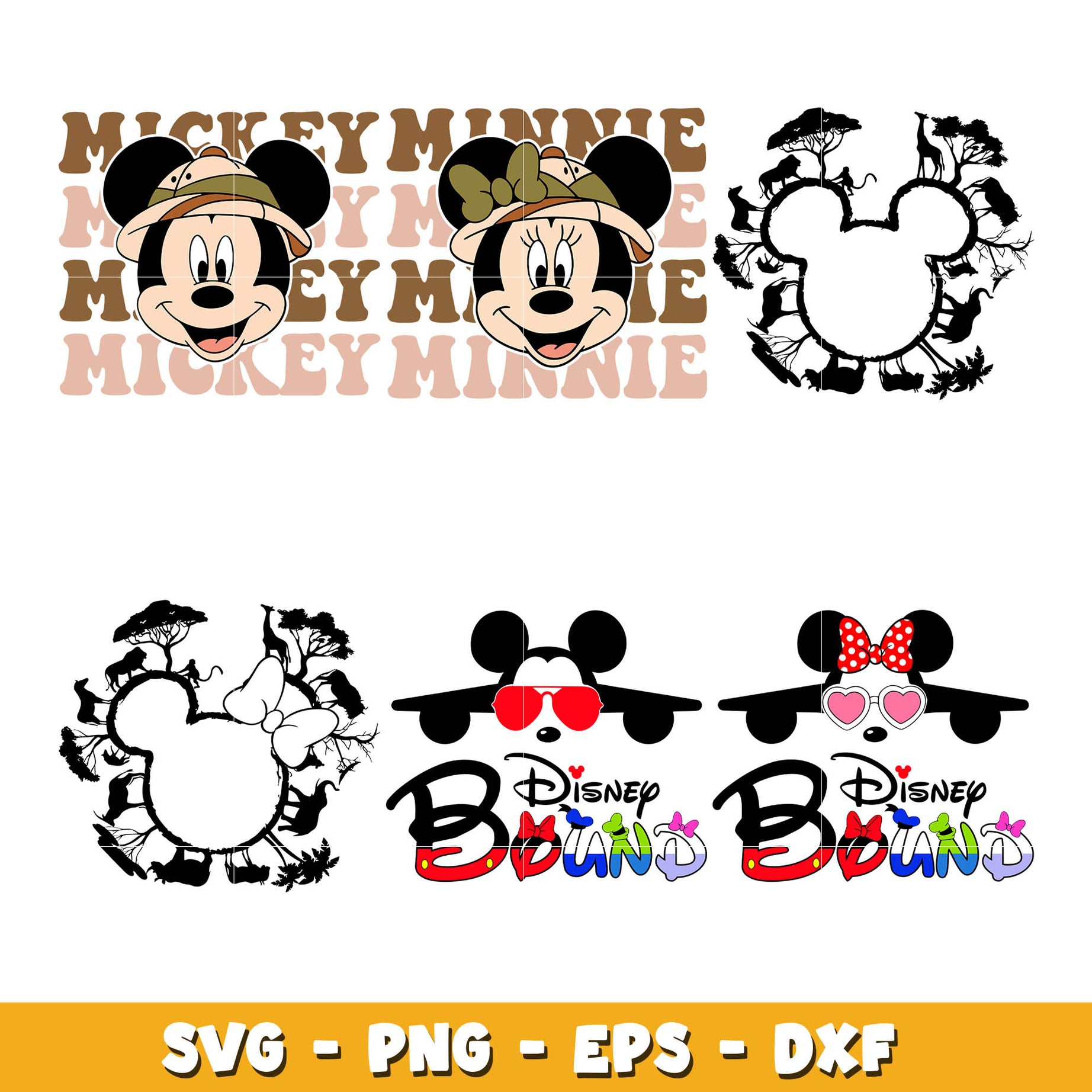 Disney mickey minnie animal kingdom svg bundle, Disney animal kingdom svg, Disney svg