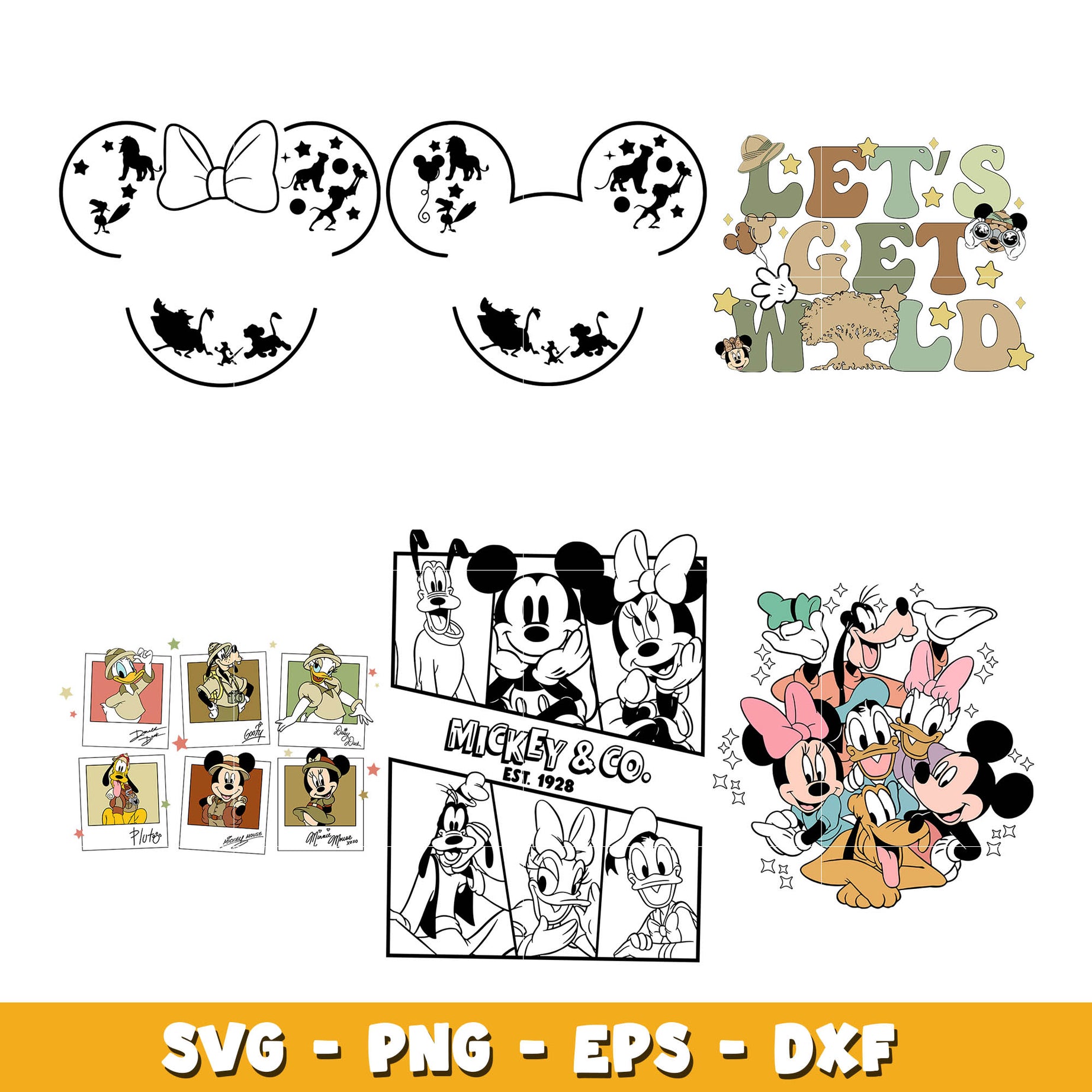 Disney mickey friends co svg bundle, Disney mickey svg, Disney svg