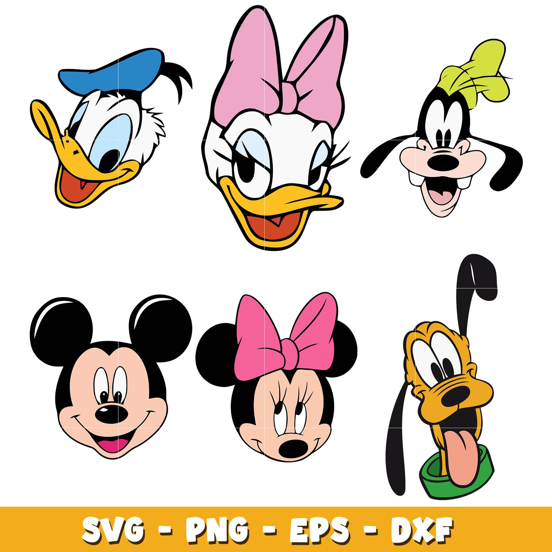 Disney mickey friends head svg bundle, Disney mickey svg, Disney svg