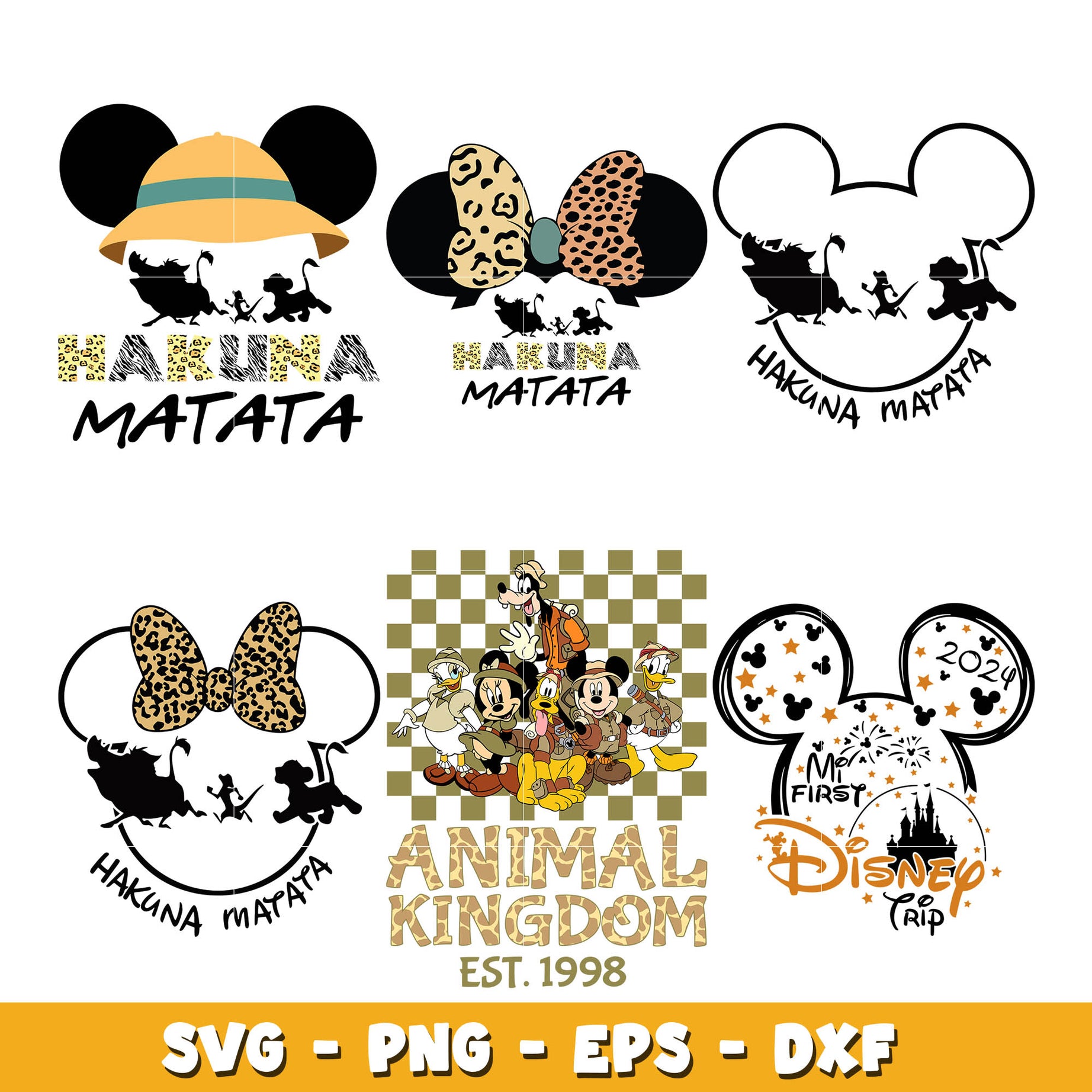 Hakuma Matata Animal Kingdom  bundle svg, Disney svg, Digital download 