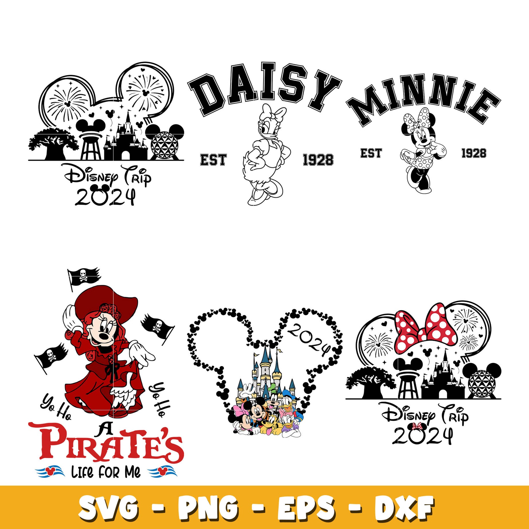 Disney mouse and friends bundle svg,  Disney cartoon svg, Digital download  