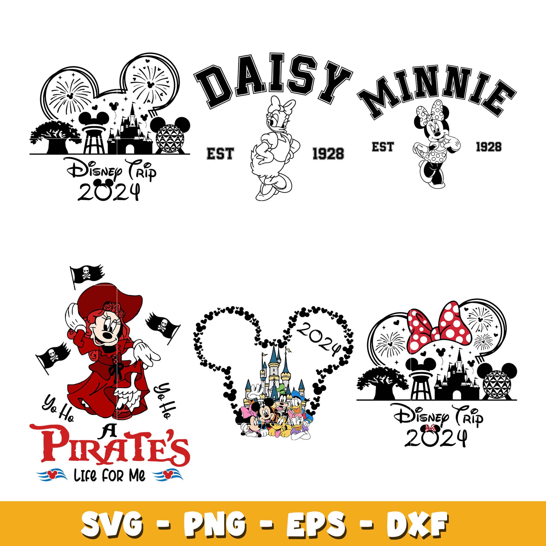 Disney mickey trip 2024 svg bundle, Disney trip svg, Disney svg