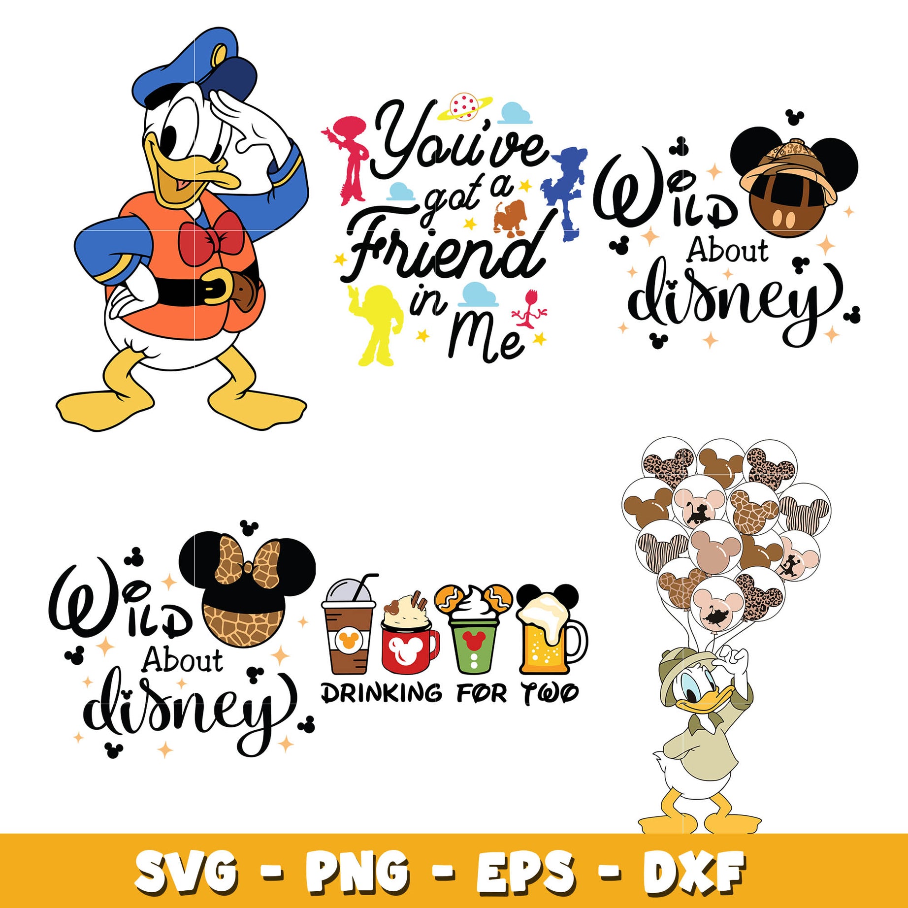 Disney cartoon vacation bundle svg,  Disney cartoon svg, Digital download 