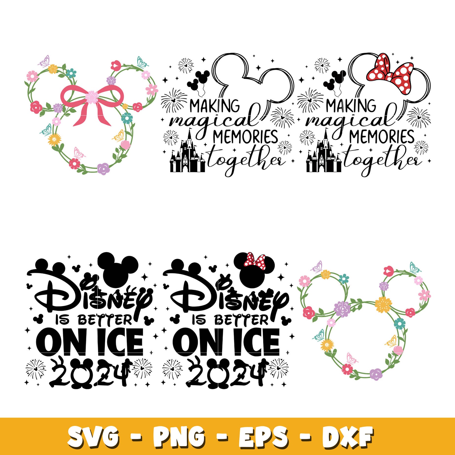 Disney Making Magical Memories Together bundle svg, Disney cartoon svg, Digital download 