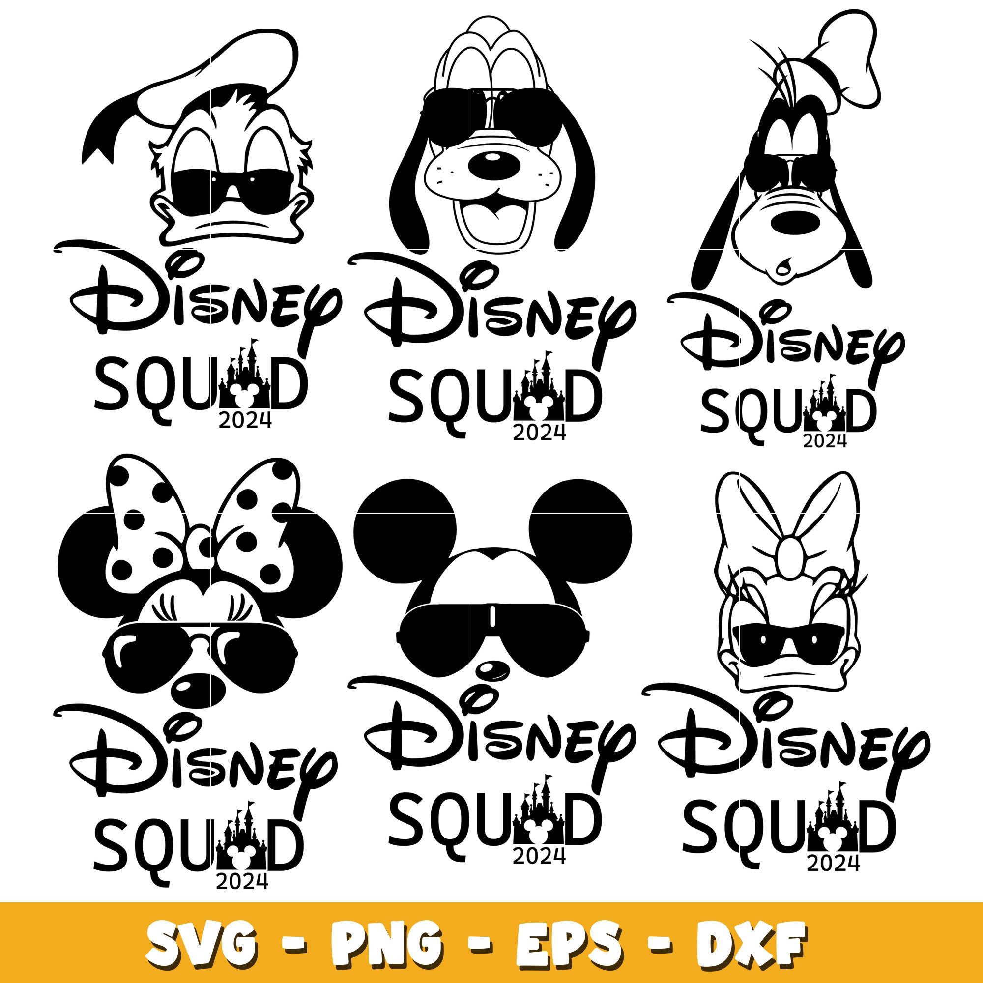 Mickey friends disney squad svg bundle, Disney squad svg, Disney svg