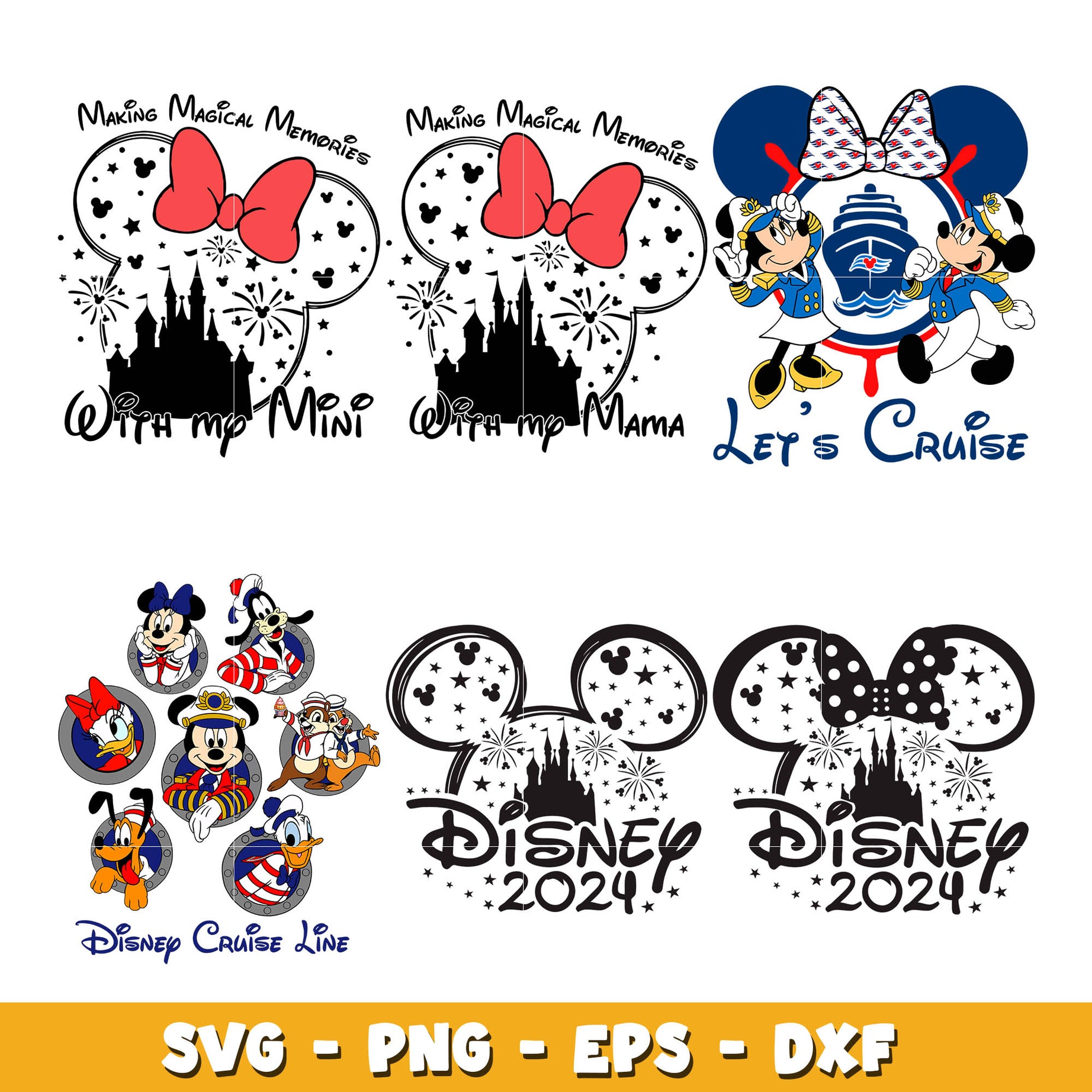 Mickey Minnie Making Magical Memories bundle svg, Disney svg, Digital download  