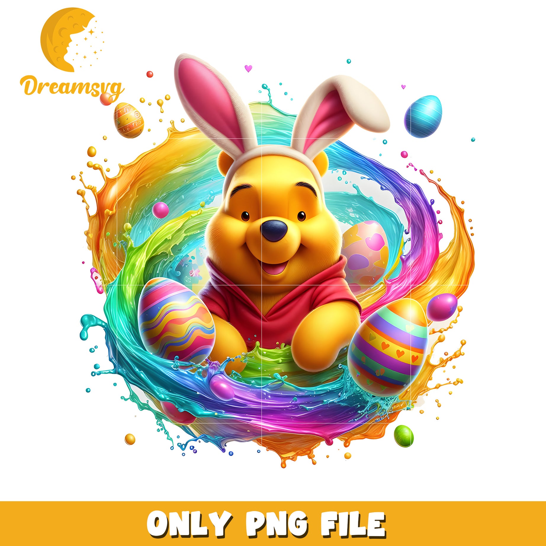 Disney character eastr day png, disney easter png, pooh png