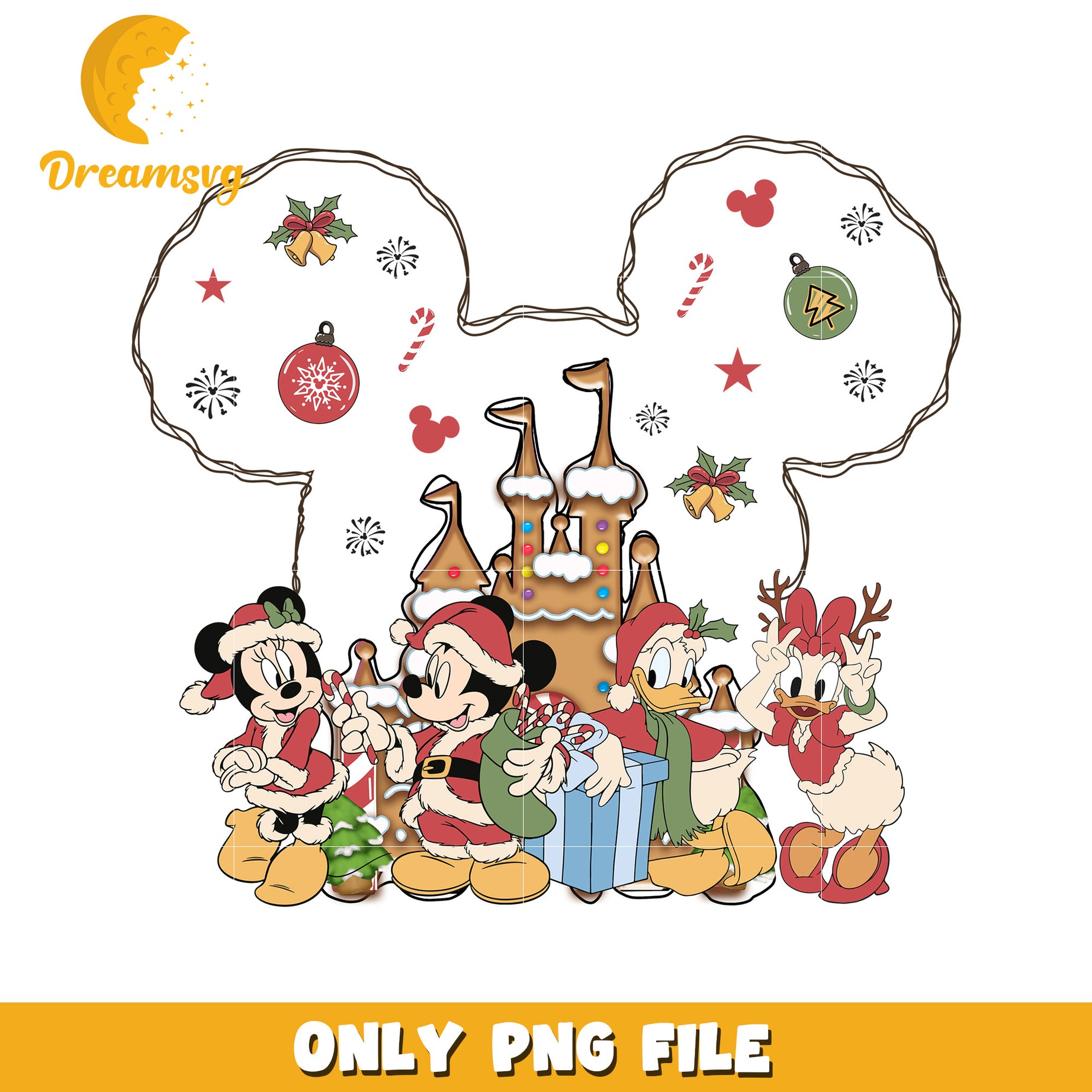 Disney character mickey red wear png, disney cozy png, holiday glow png